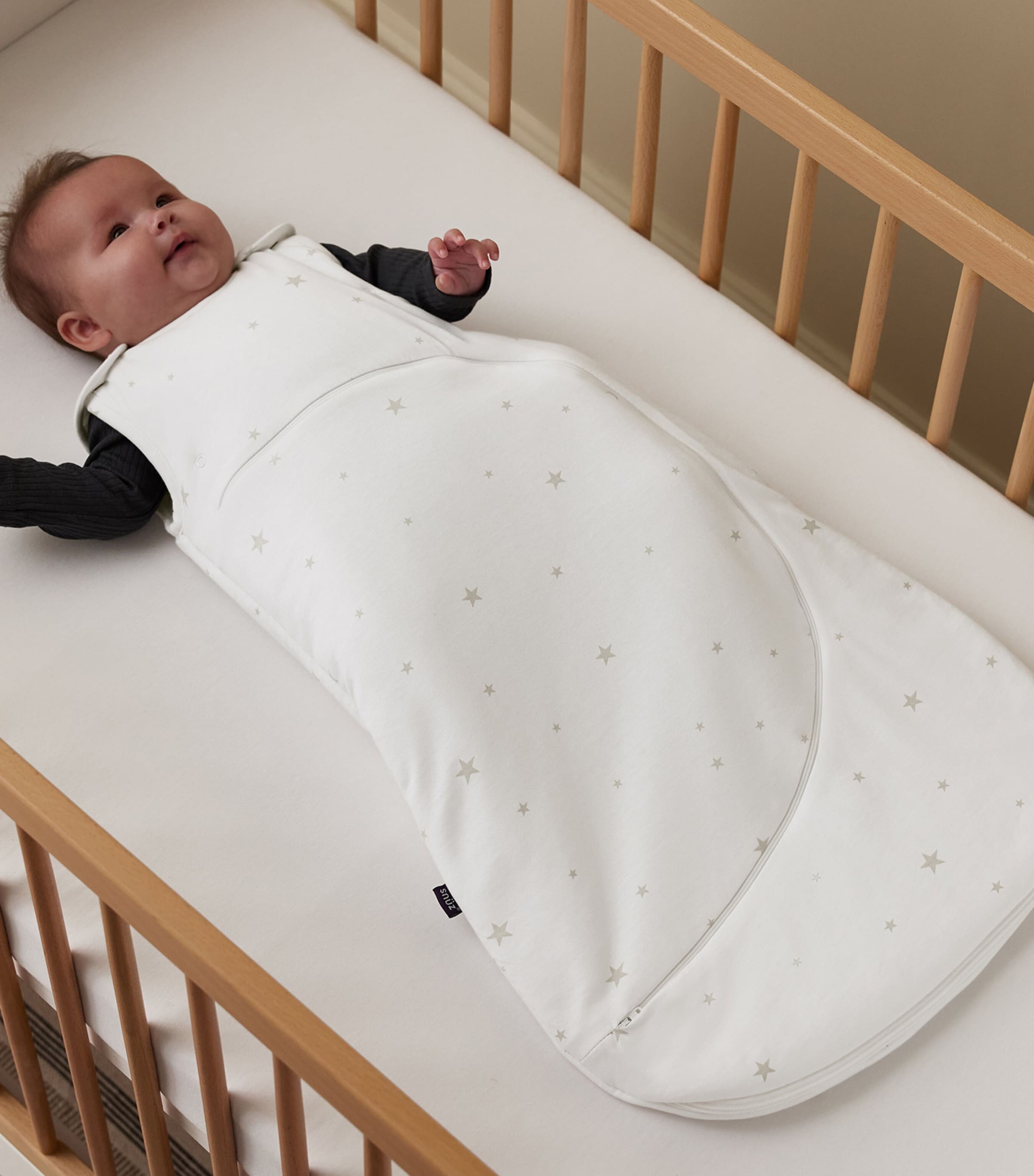 SnüzPouch 2.5 Tog Baby Sleeping Bag WHITE STAR Image 4