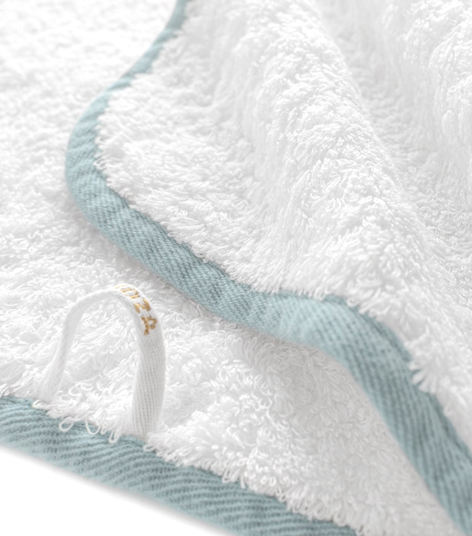 Egyptian Cotton Portobello Hand Towel (50cm x 100cm) WHITE/SEAMIST Image 5