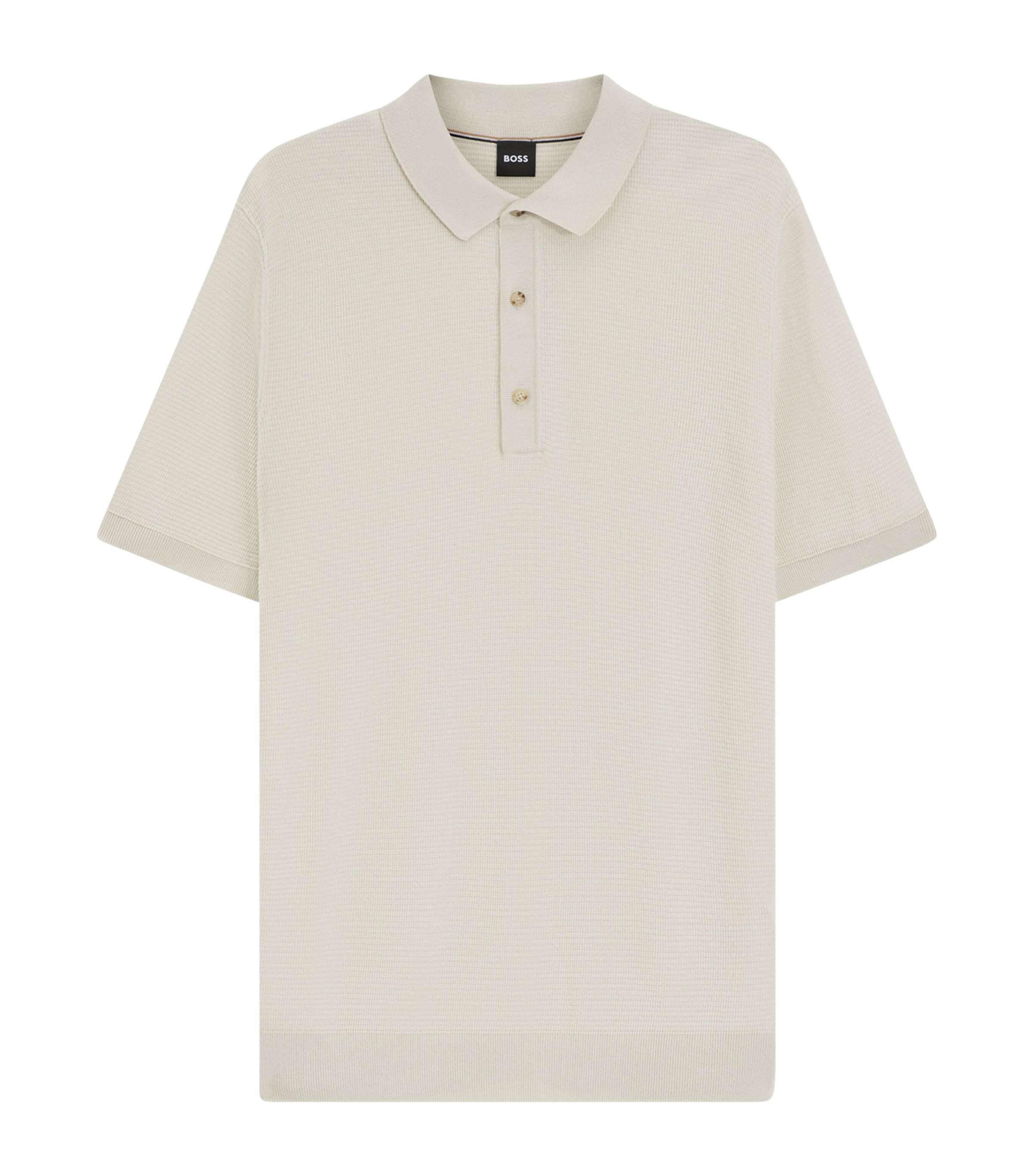 Hugo Boss Boss Ivory Polo Shirt With Half-zip In White