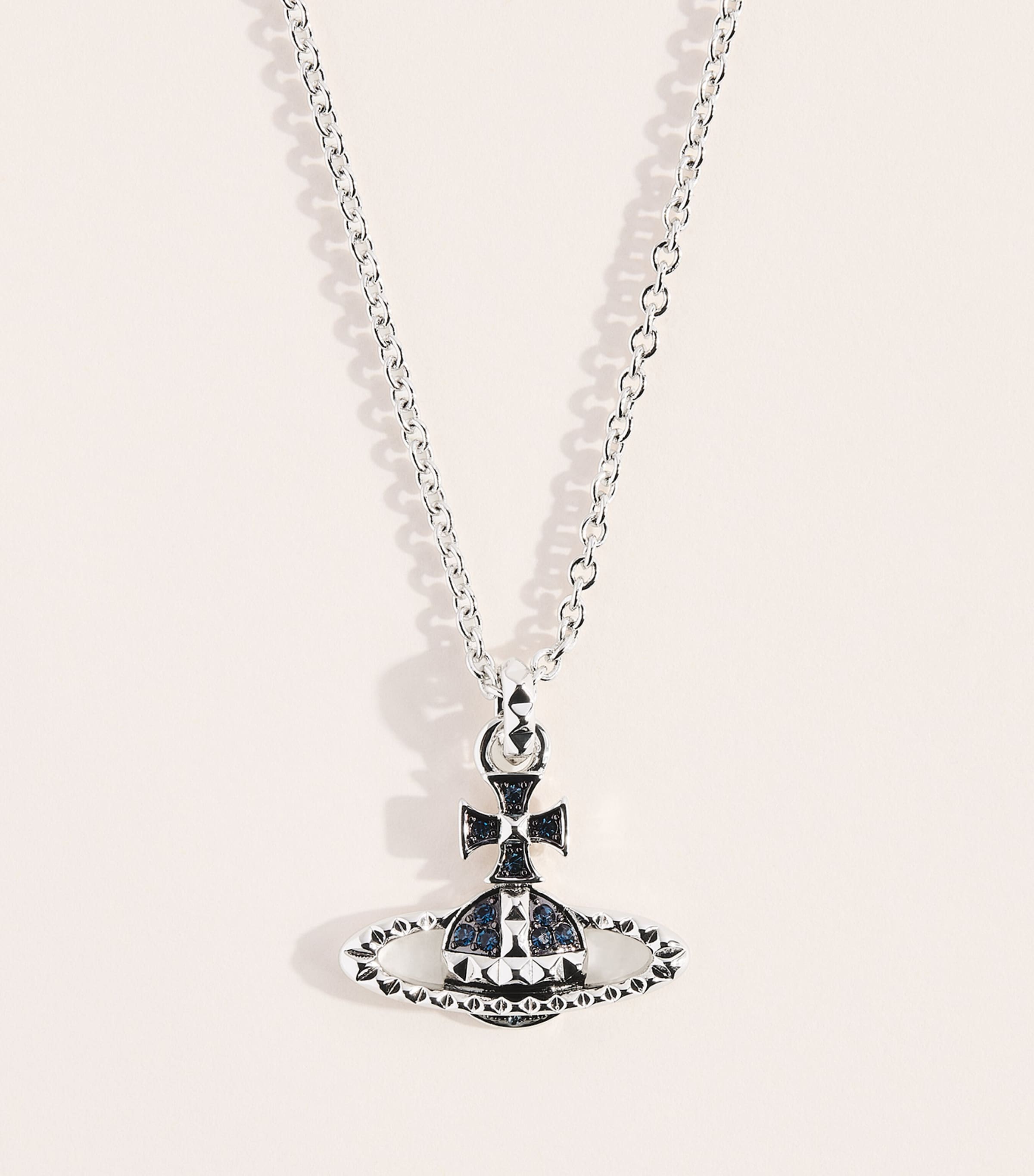 Vivienne Westwood Mayfair Bas Relief Pendant Necklace Rhod/gnm/mon Cr Image 1