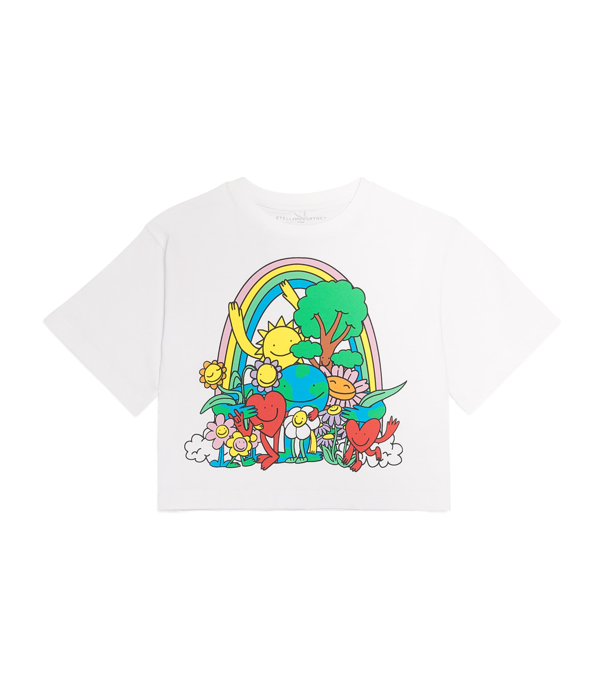 Stella McCartney Kids Cotton Rainbow Graphic T-Shirt (3-14+ Years) | Girls Clothing | Tops & T-shirts | Designers | Stella Mccartney