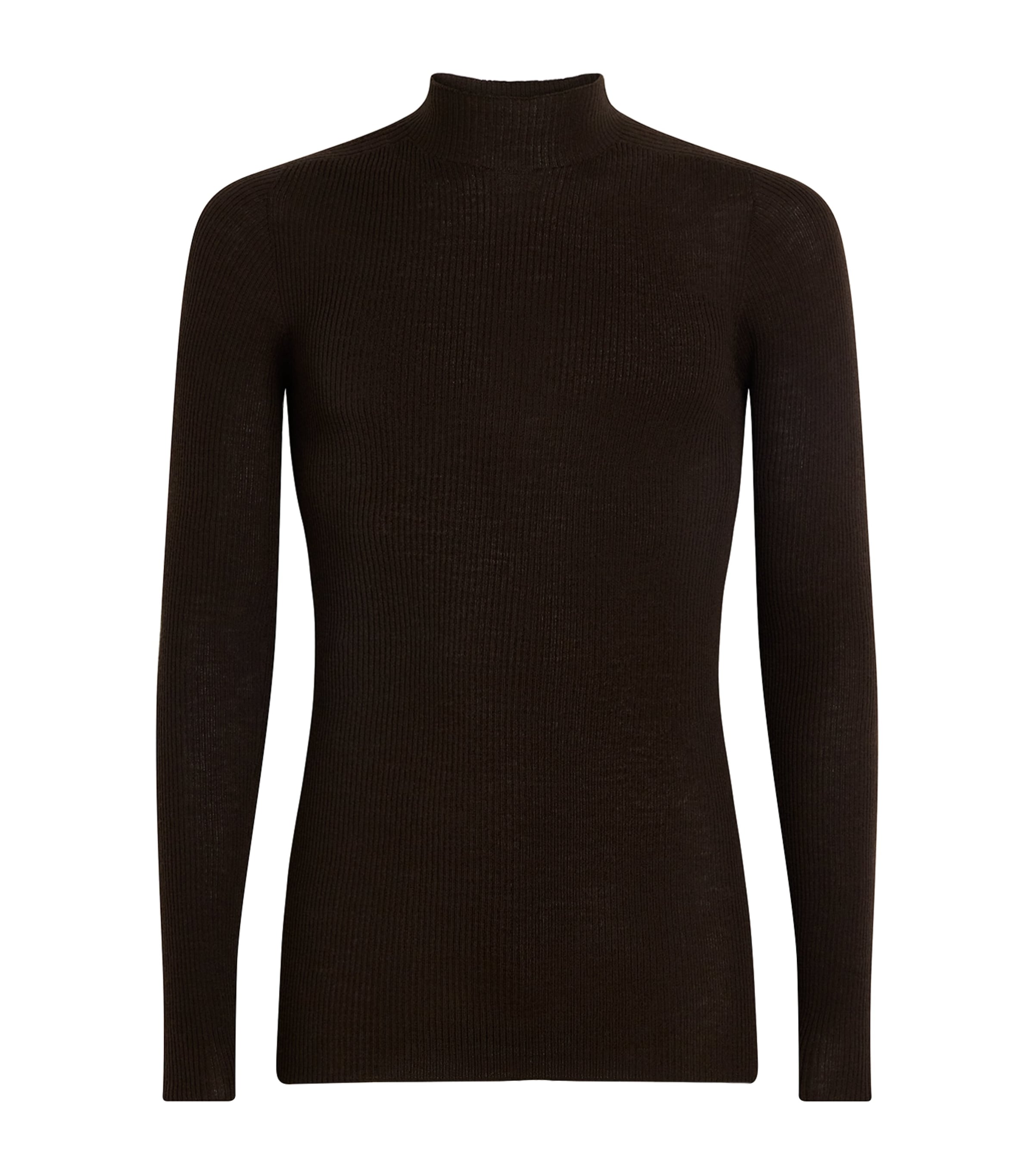 Rick Owens Mens Virgin Wool Lupetto Sweater Grease Image 1