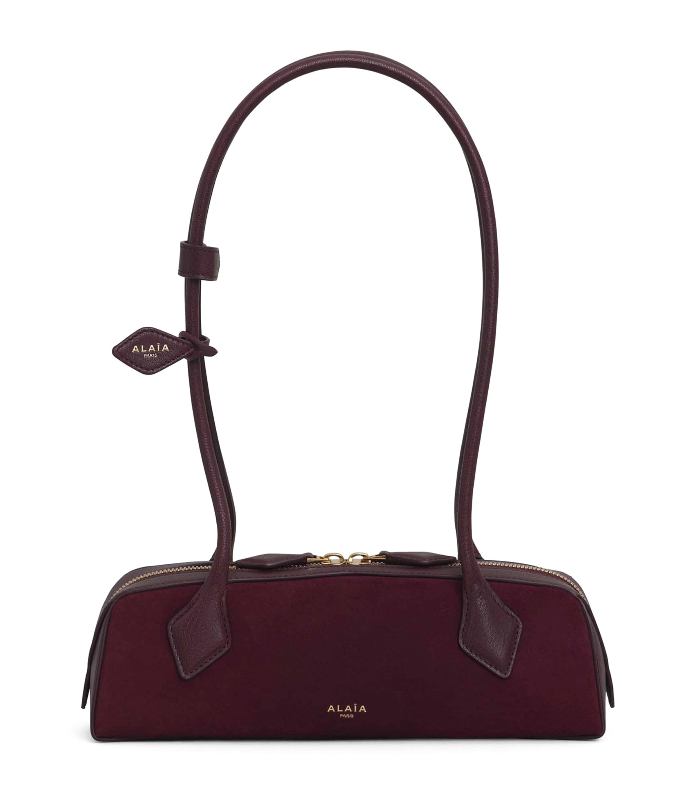 Alaïa Small Suede Le Teckel Shoulder Bag | Harrods US