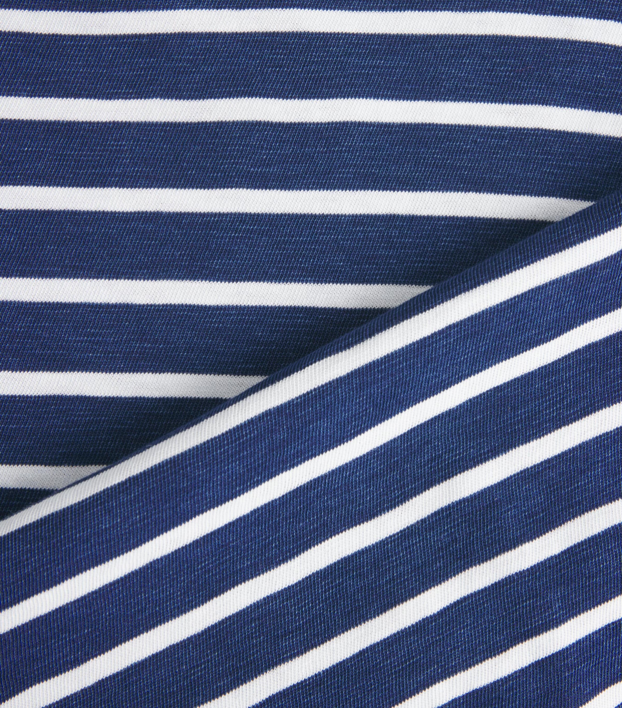 Polo Ralph Lauren Mens Cotton Stripe Long-Sleeve T-Shirt Dark Indigo/greige Image 6