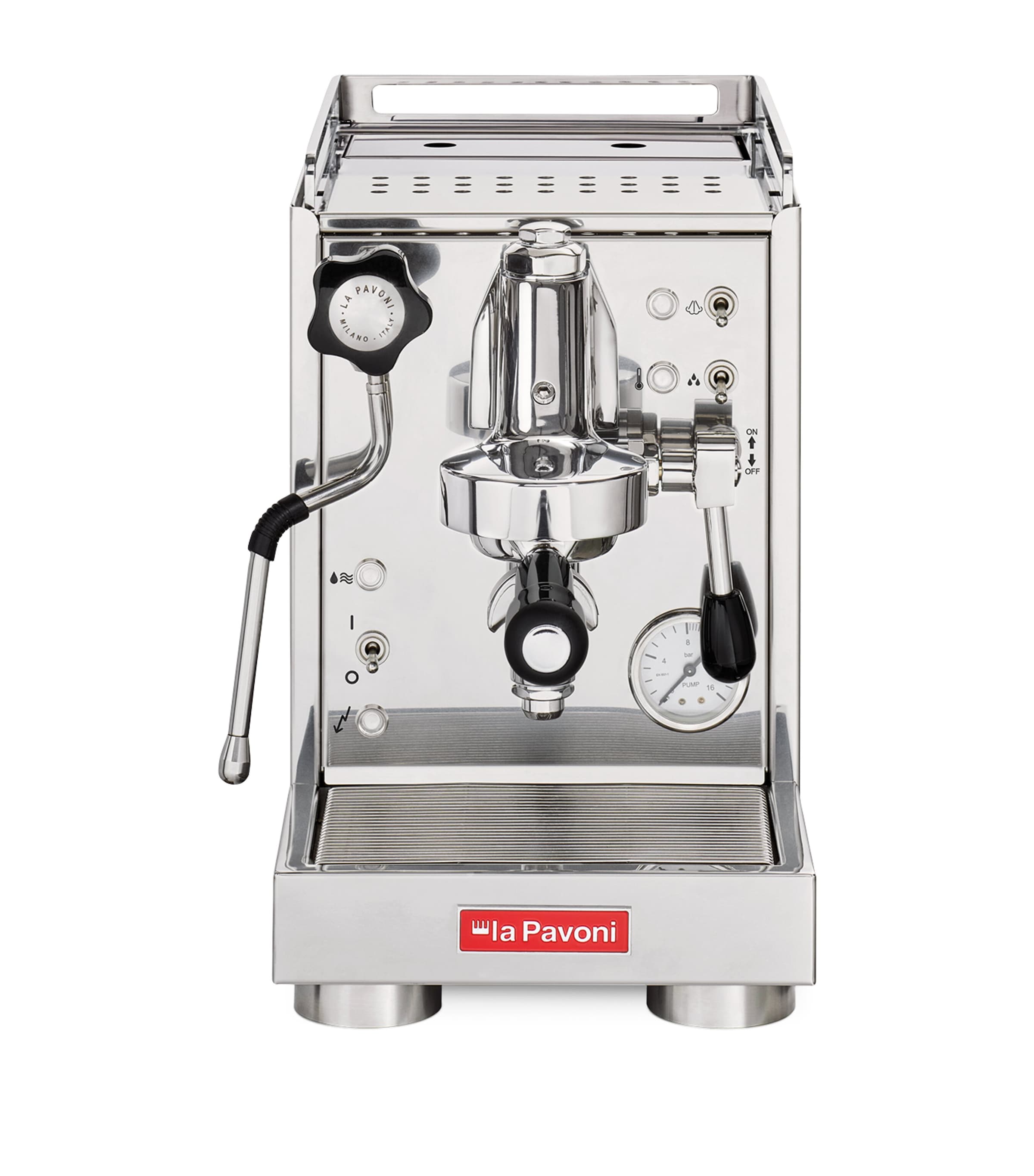 Mini Cellini Semi-Professional Domestic Coffee Machine STEEL Image 2