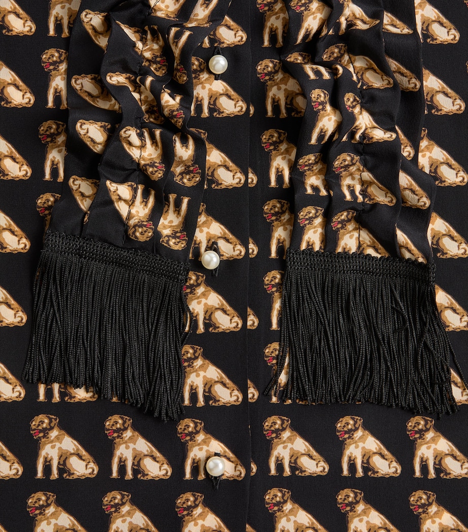 Silk Dog Print Shirt K92 Image 8