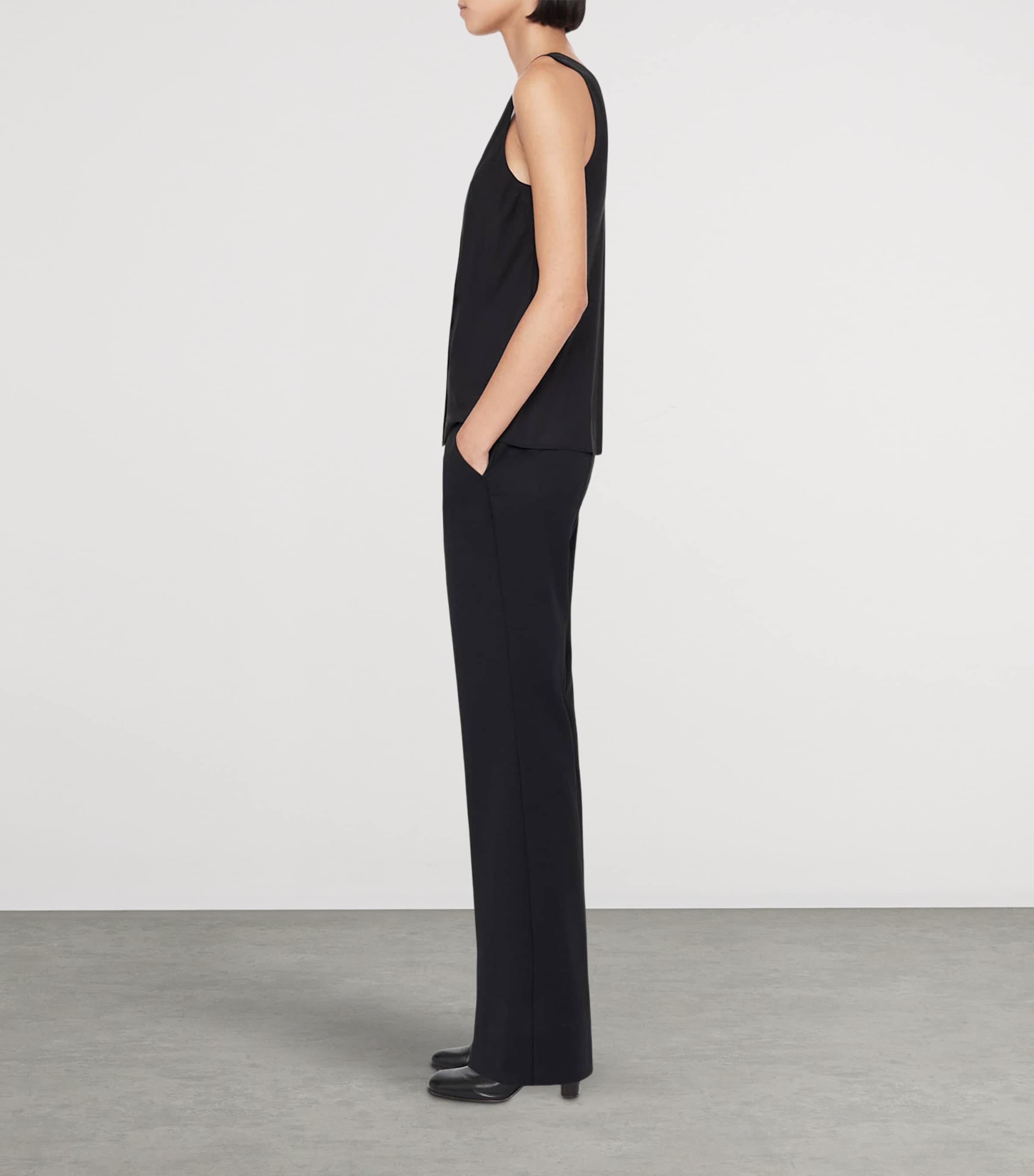 AllSaints Womens Solace Bootcut Trousers Black Image 8