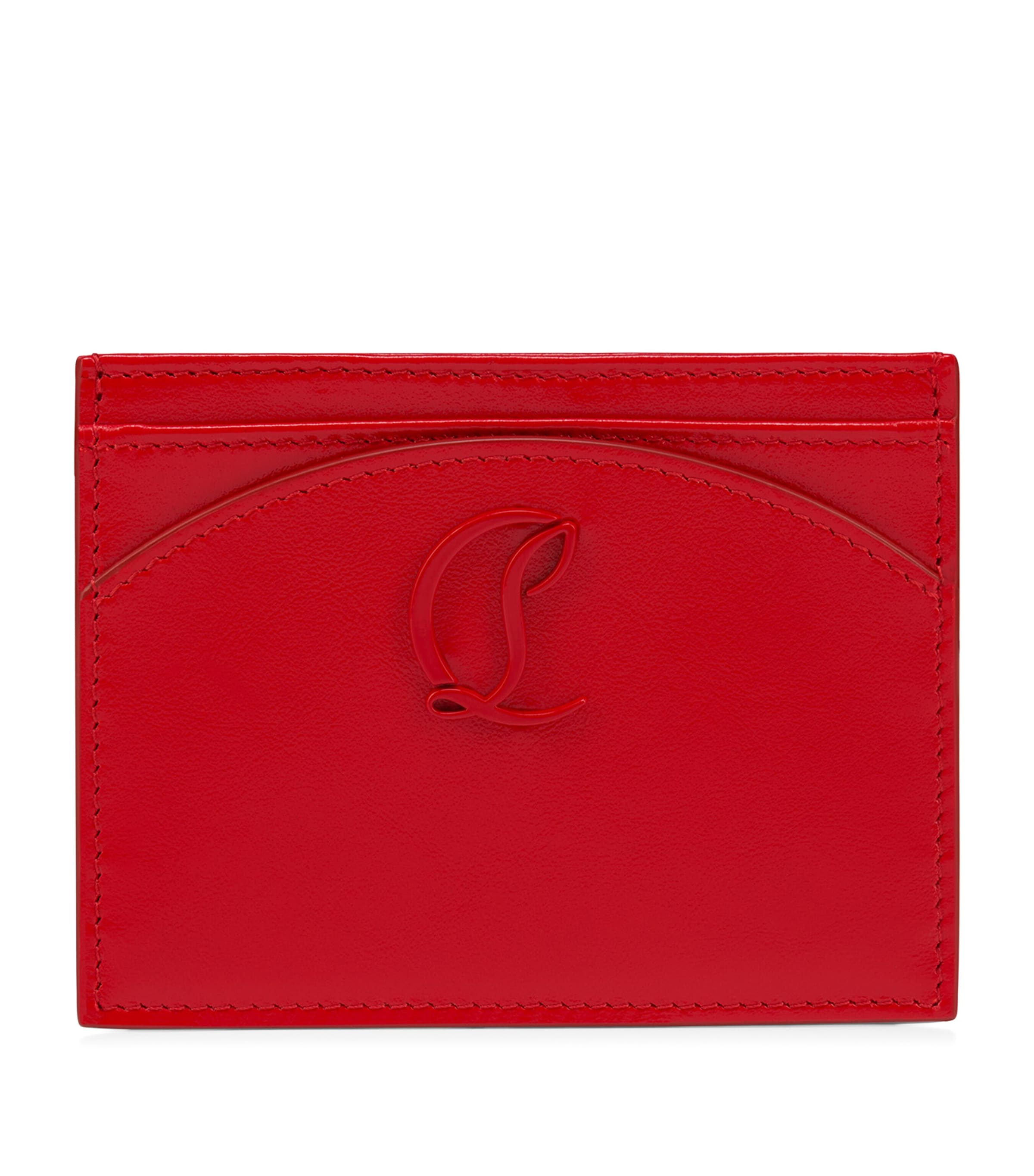 Christian Louboutin Loubi54 Leather Card Holder In Red
