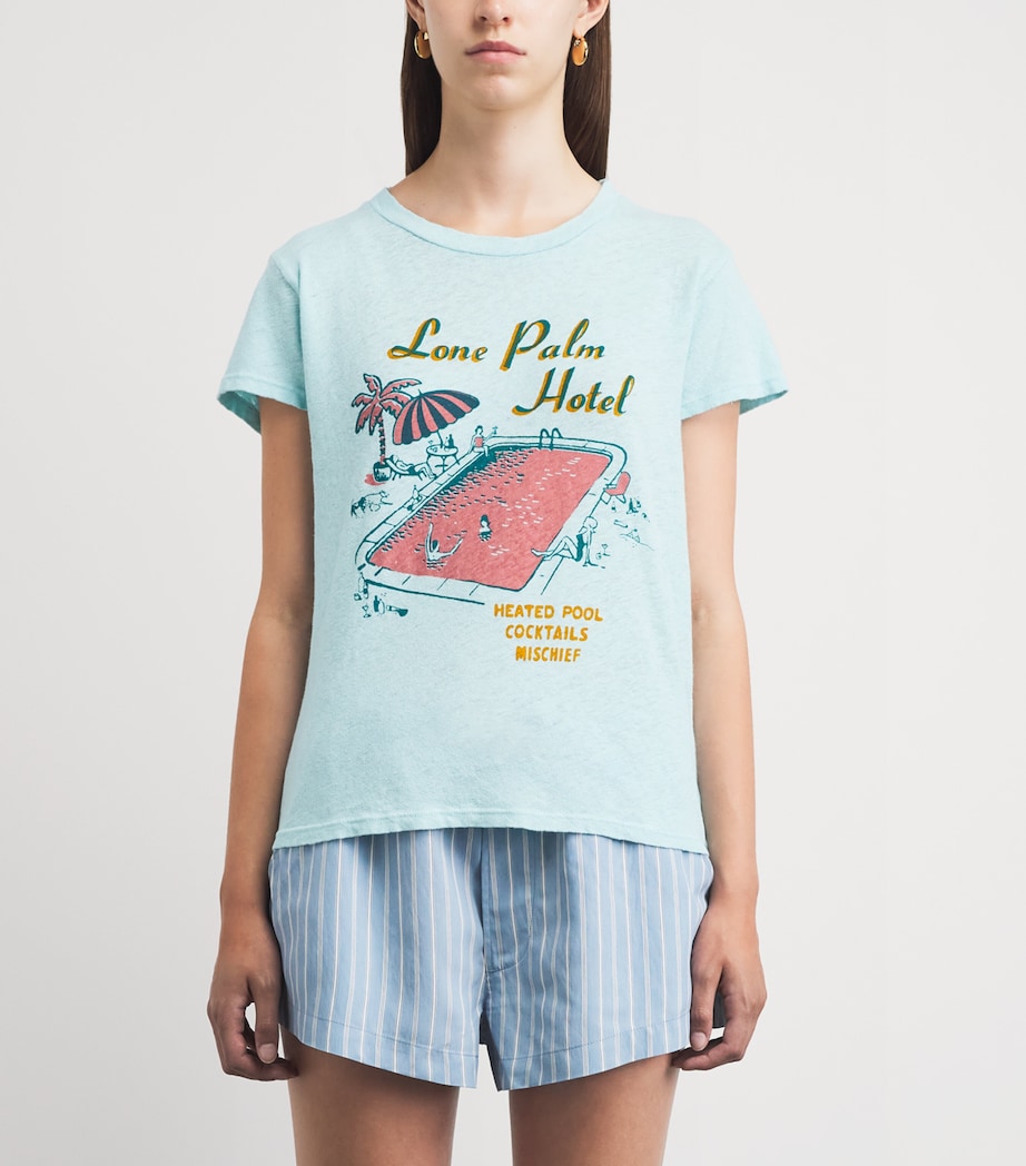 MOTHER Womens The Lil Sinful T-Shirt Lone Palm Image 4
