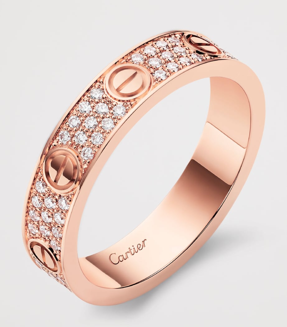 Cartier Rose Gold and Diamond LOVE Ring Rose Gold Image 2