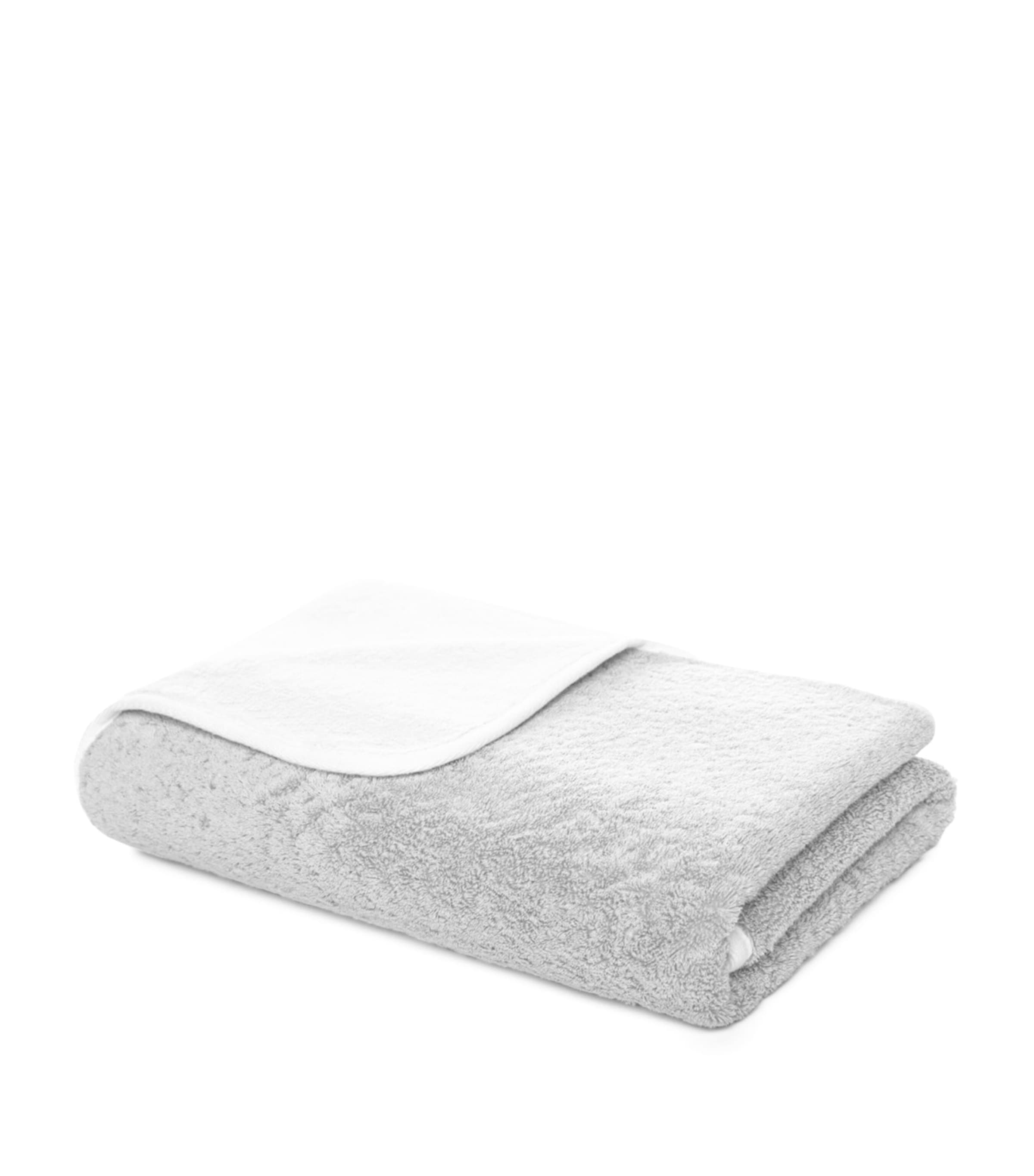 Egyptian Cotton Bicolore Bath Towel (70cm x 140cm) WHITE/CLOUD Image 3