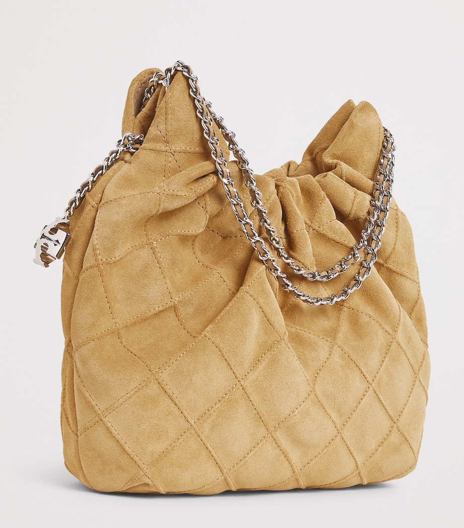 Tory Burch Mini Suede Flemming Cross-Body Bag Stone Image 3