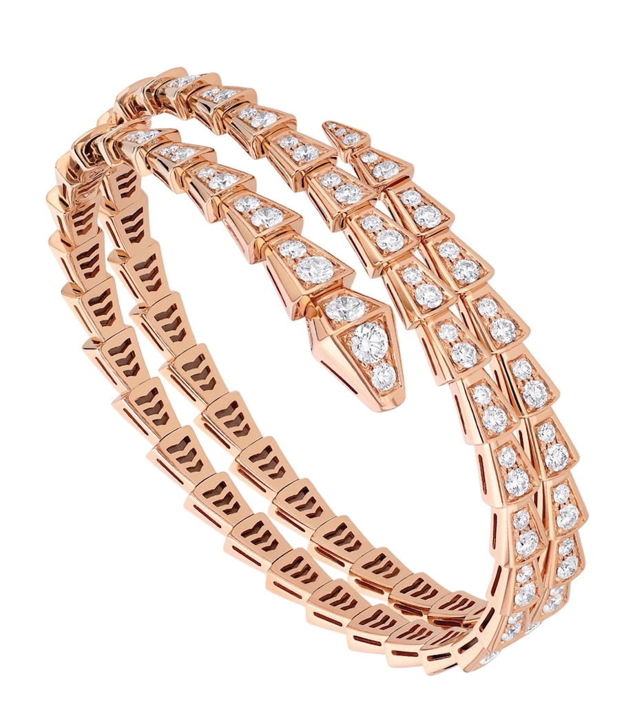 Rose Gold and Diamond Serpenti Viper Bracelet PINK GOLD Image 1