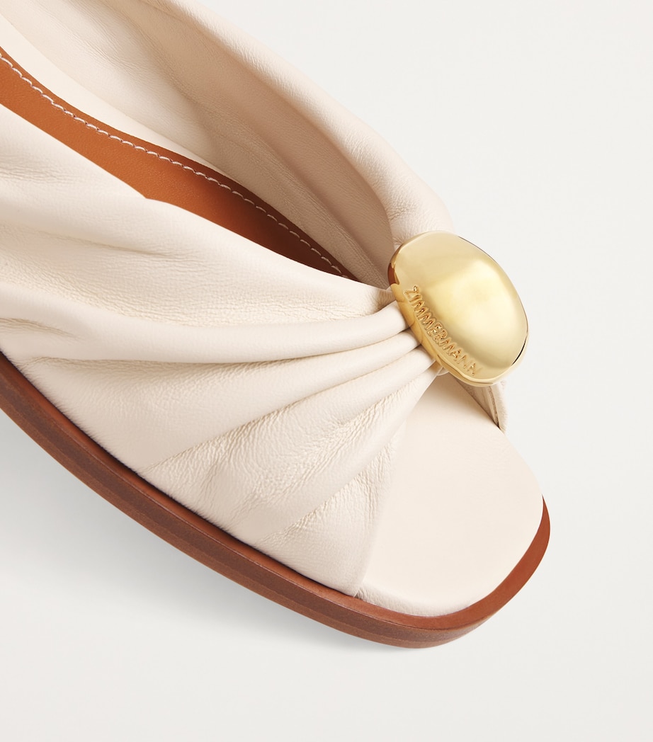 Zimmermann Leather Gleam Slides Vanilla Image 7