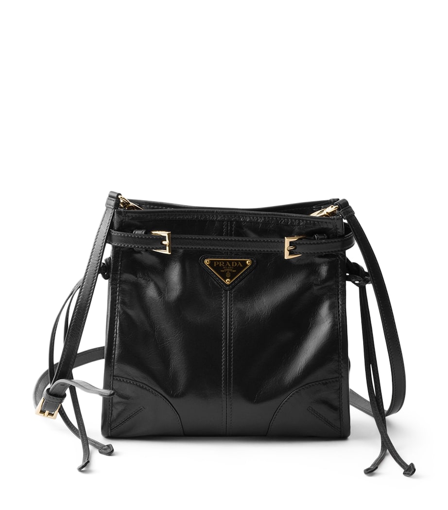 Prada Mini Leather Bonnie Shoulder Bag Black Image 1