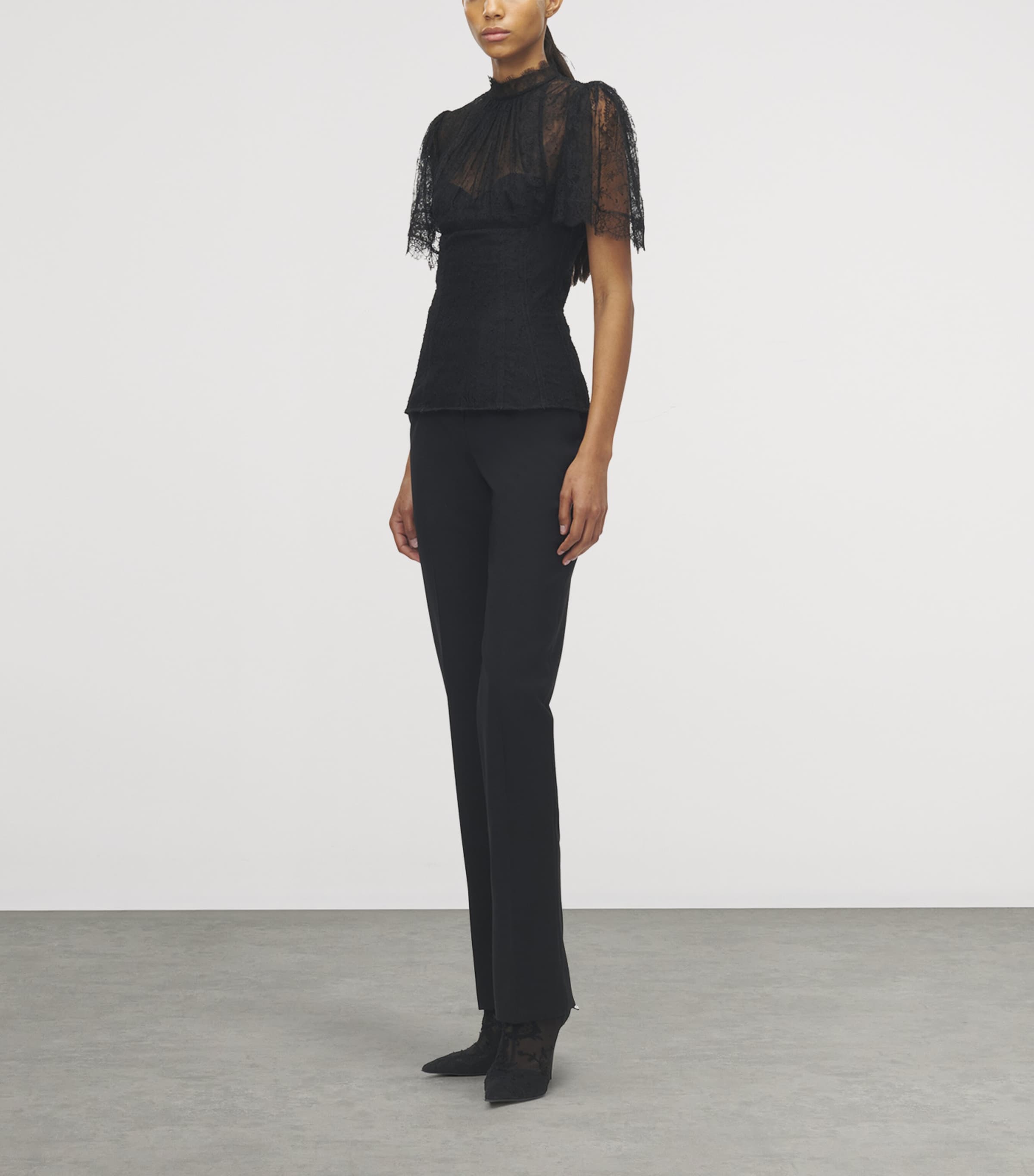 Stretch-Wool Straight Trousers 1000 Image 2