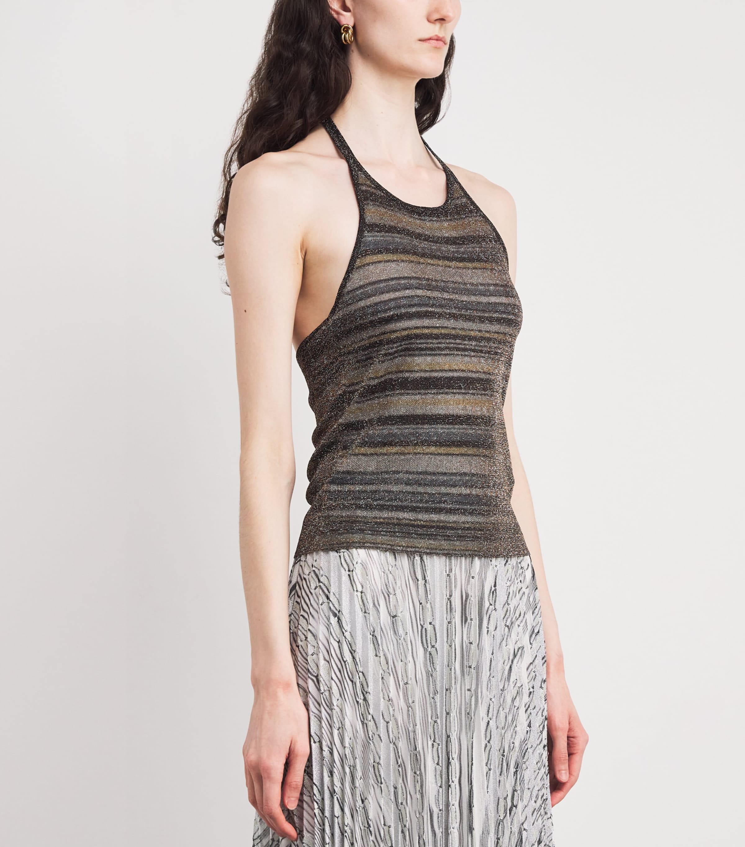 Knitted Stripe Tank Top SMSML GOLD/ LIGHT Image 3