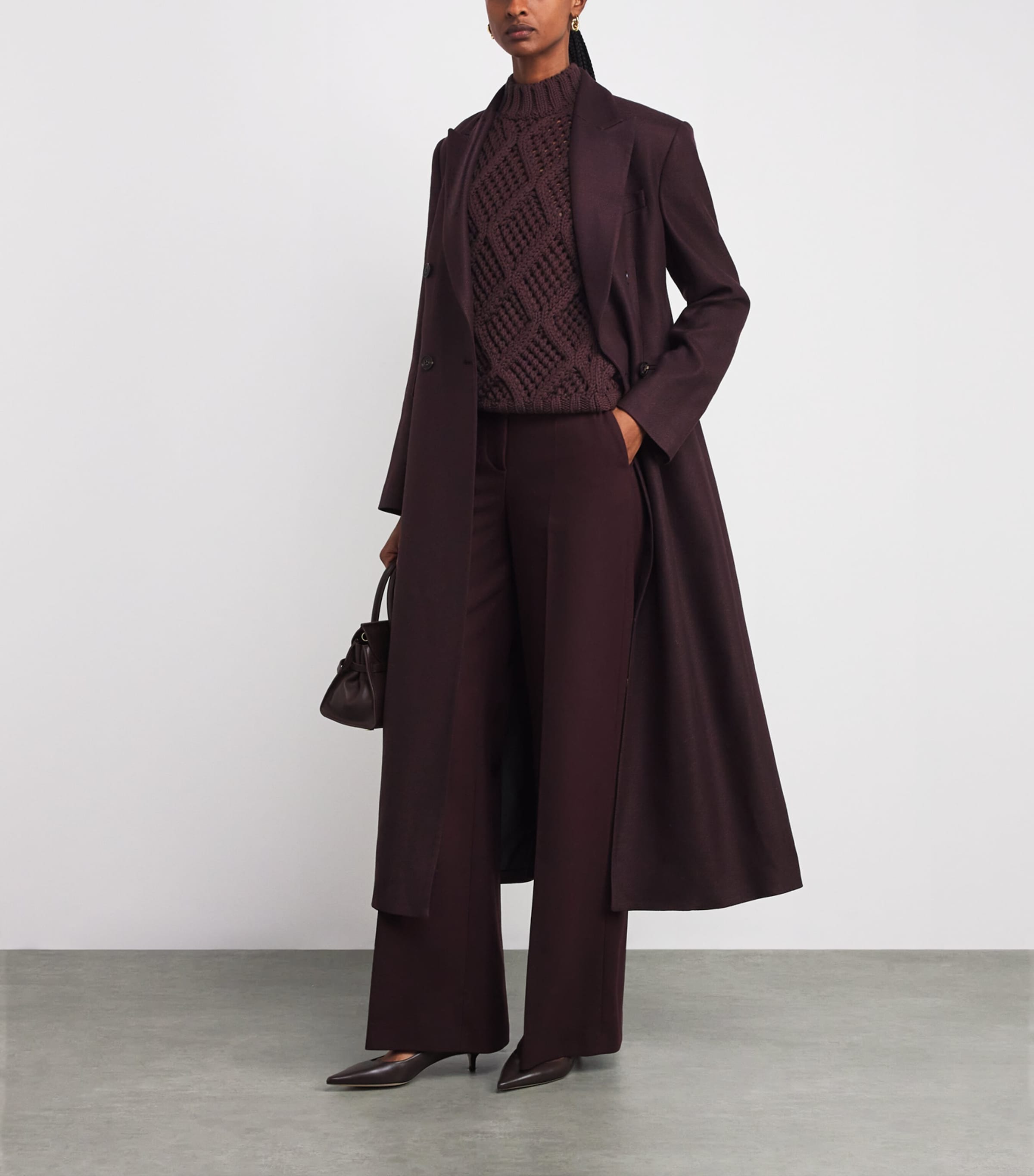 Wool Openwork-Cable Knit Sweater Vest MOSTO Image 2