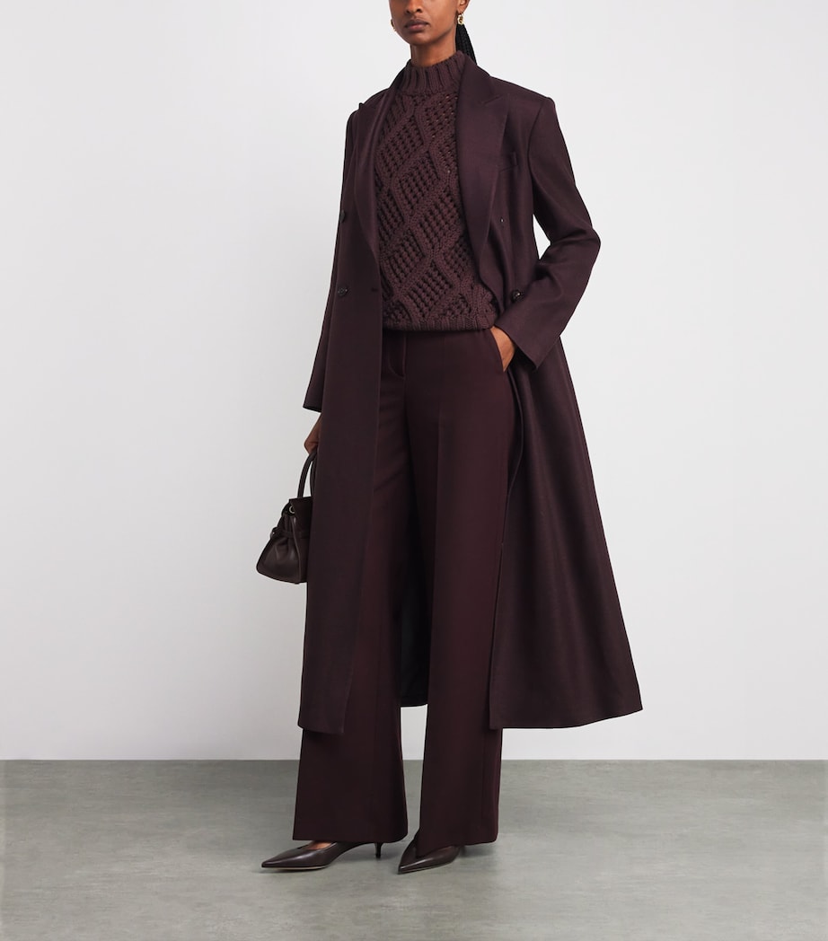 Wool Openwork-Cable Knit Sweater Vest MOSTO Image 2