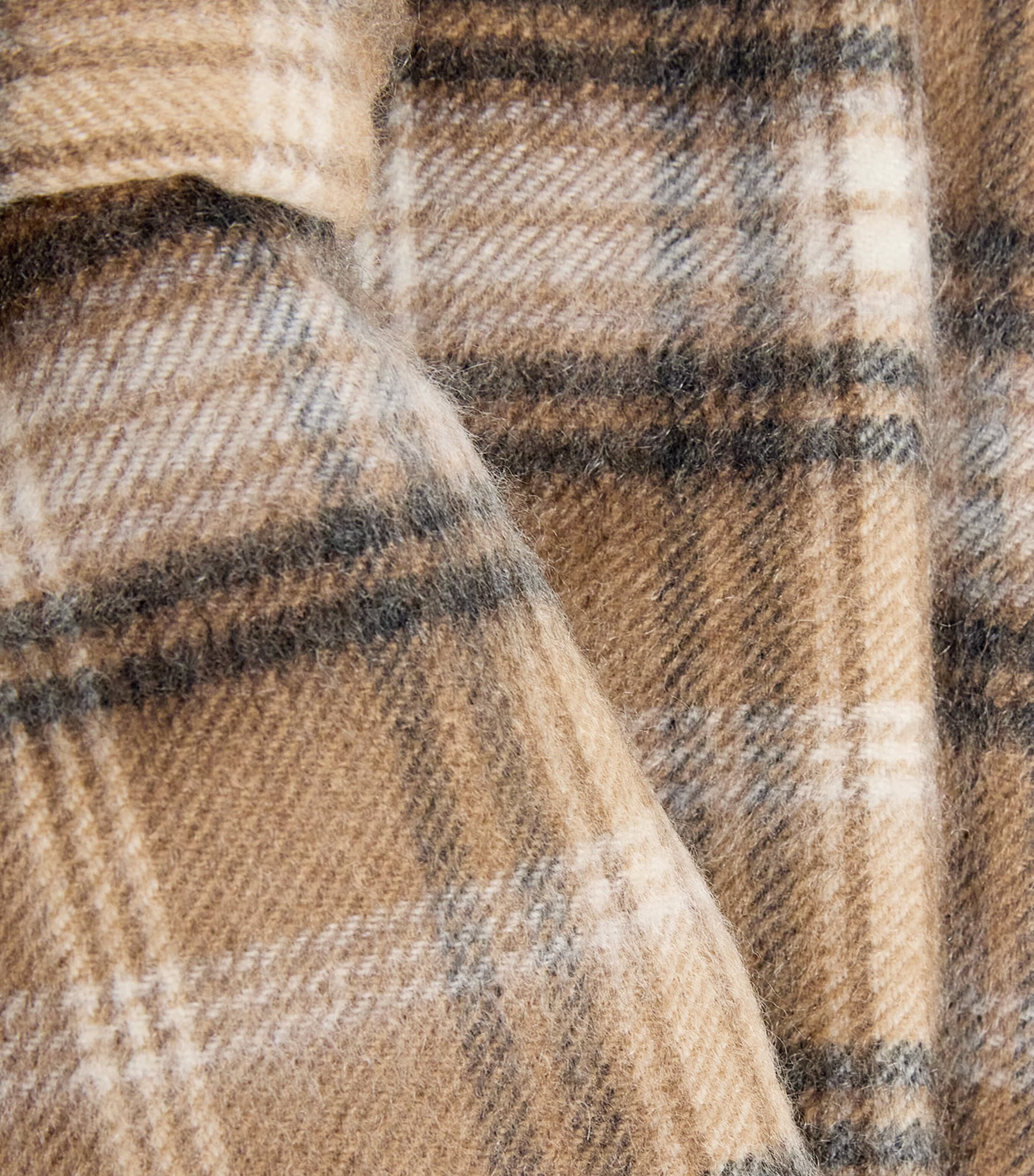 Cashmere Tartan Scarf CAMEL Image 5