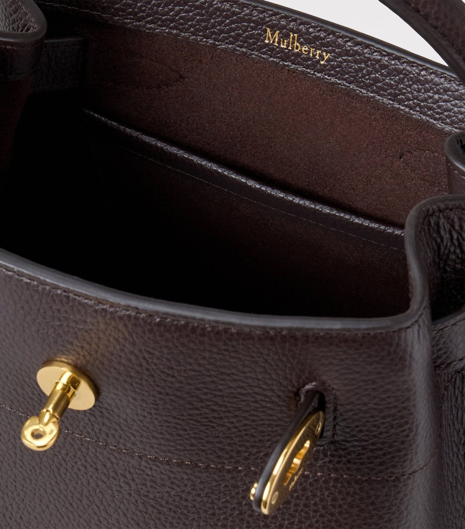 Leather Islington Bucket Bag EBONY Image 4