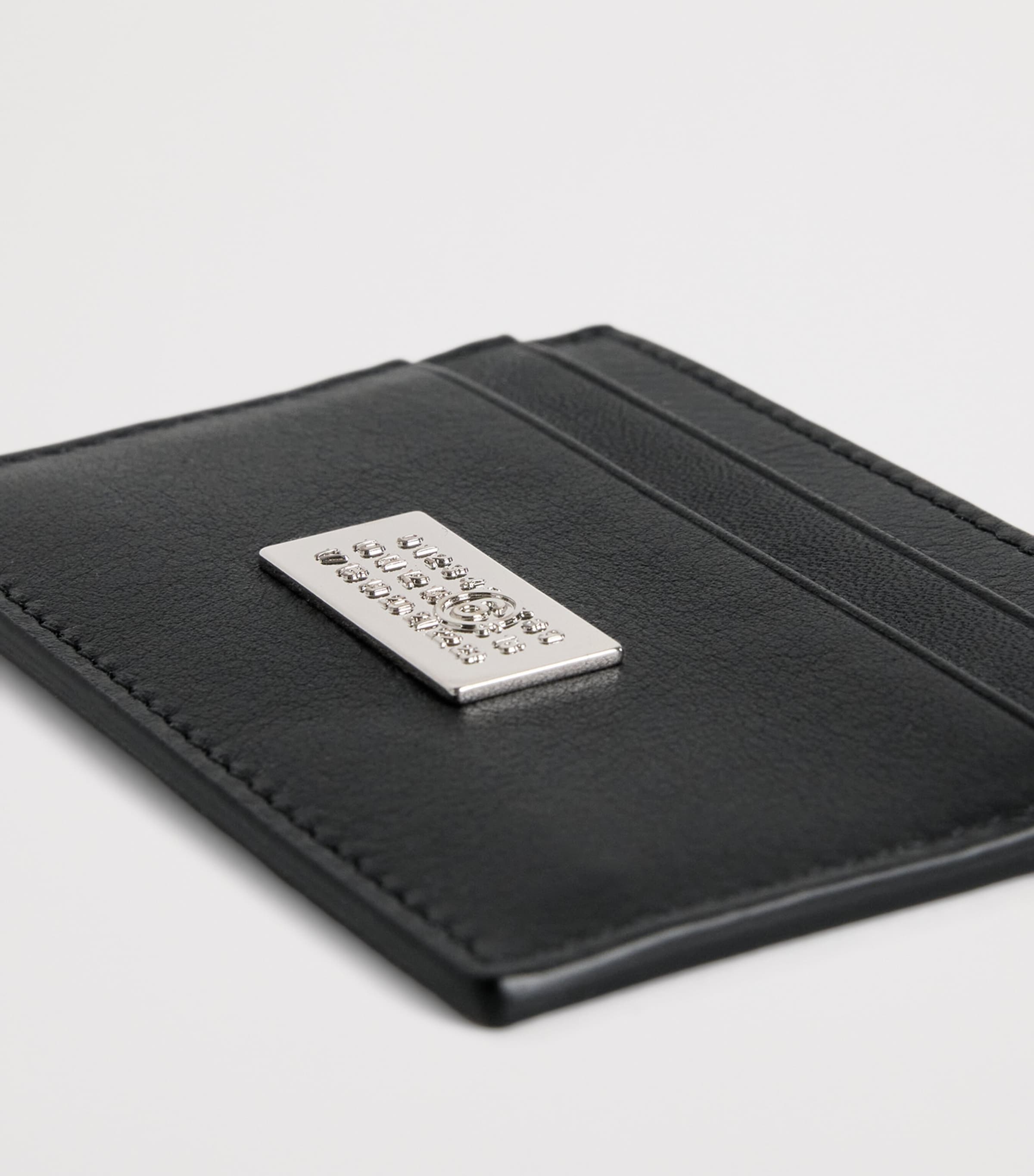 MM6 Maison Margiela Black Leather Numeric Card Holder