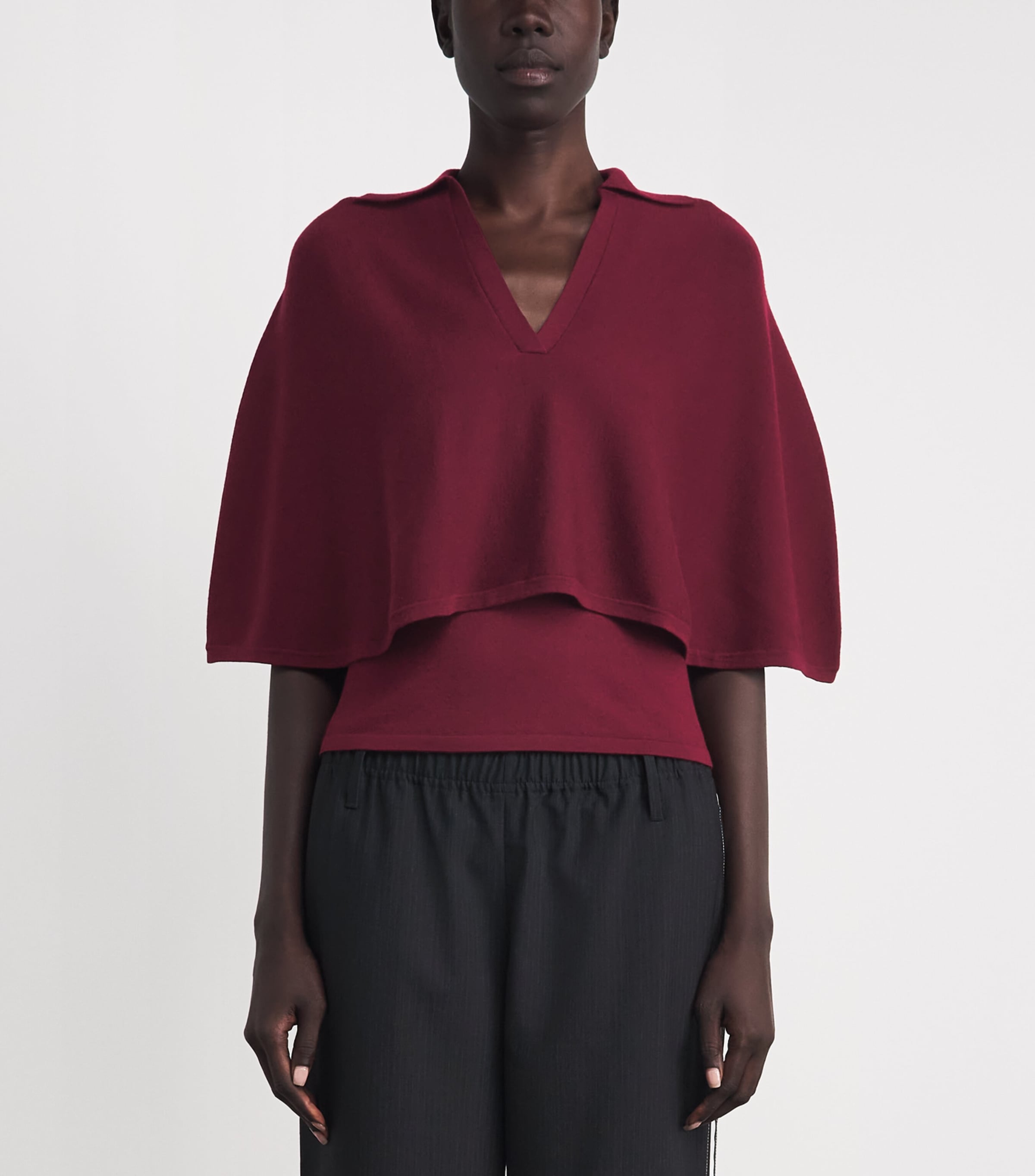 Simkhai Womens Wool Layered Vinna Sweater Fig Image 4