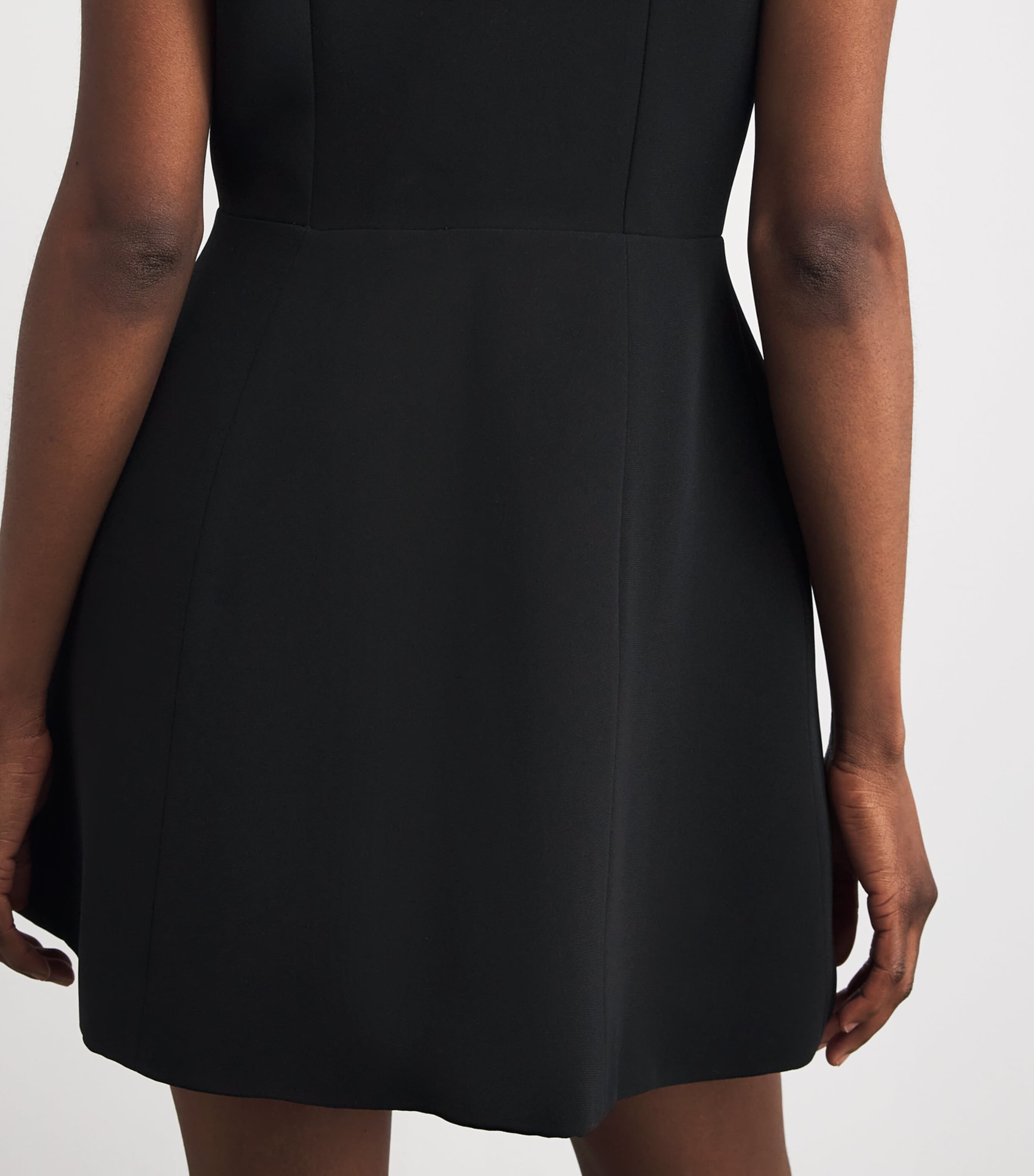 Structured Buttoned Mini Dress BLACK Image 6