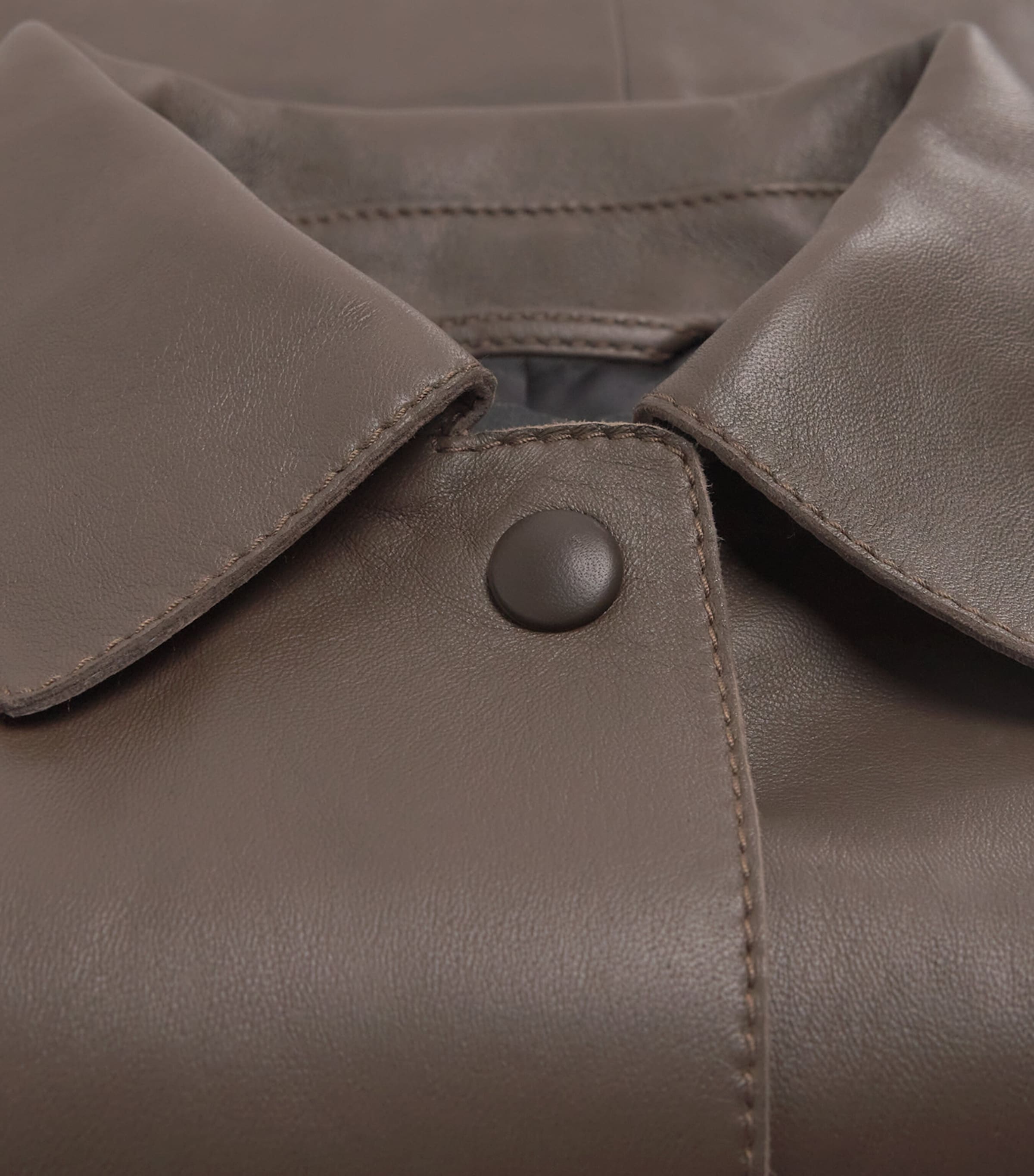 Patch-Pocket Leather Jacket CHOCOLATE Image 5