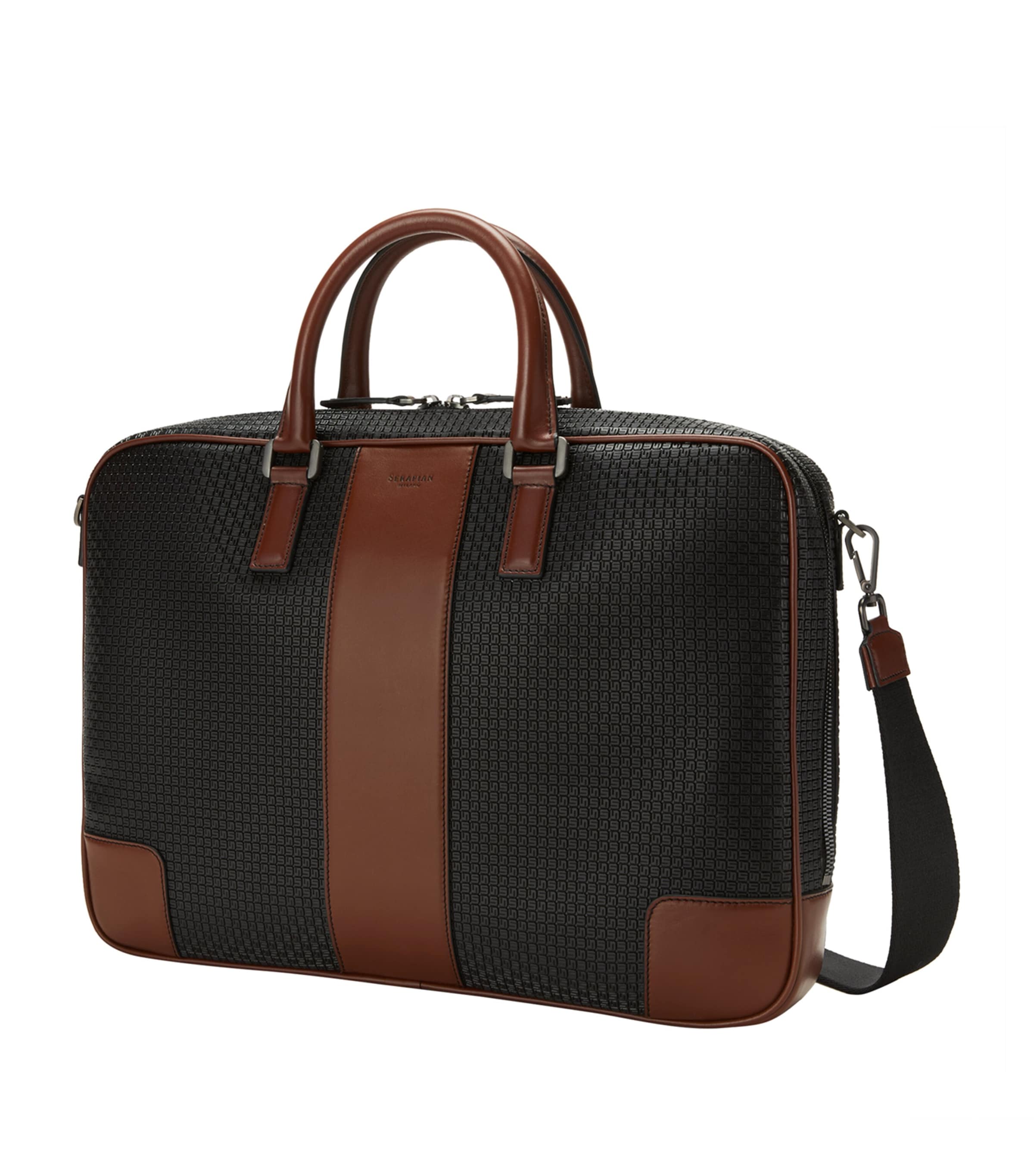 Canvas City Briefcase BLACK LEATHER Image 2