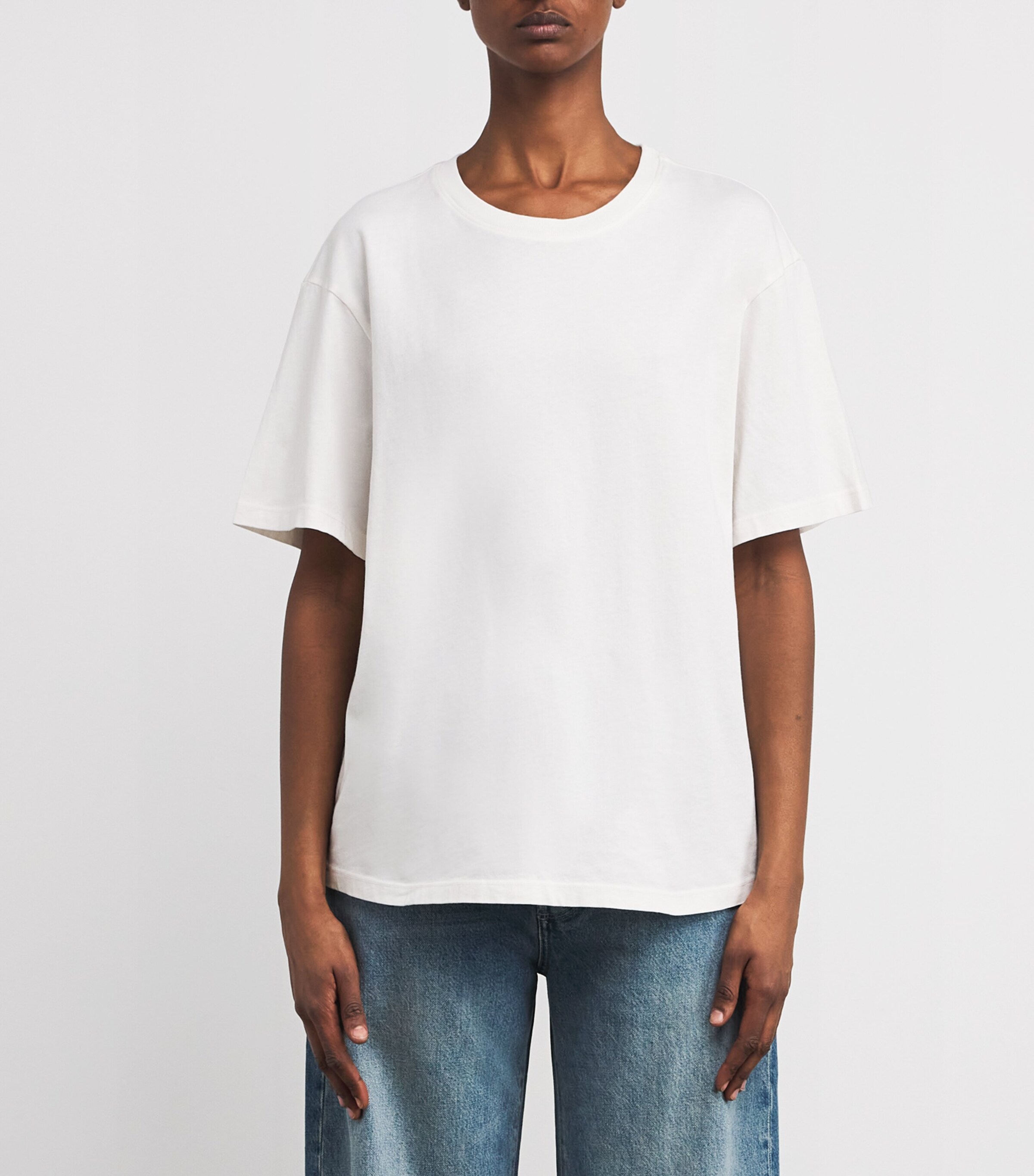 AGOLDE Womens Organic Cotton Jay T-Shirt Wired (lt Grey) Image 3