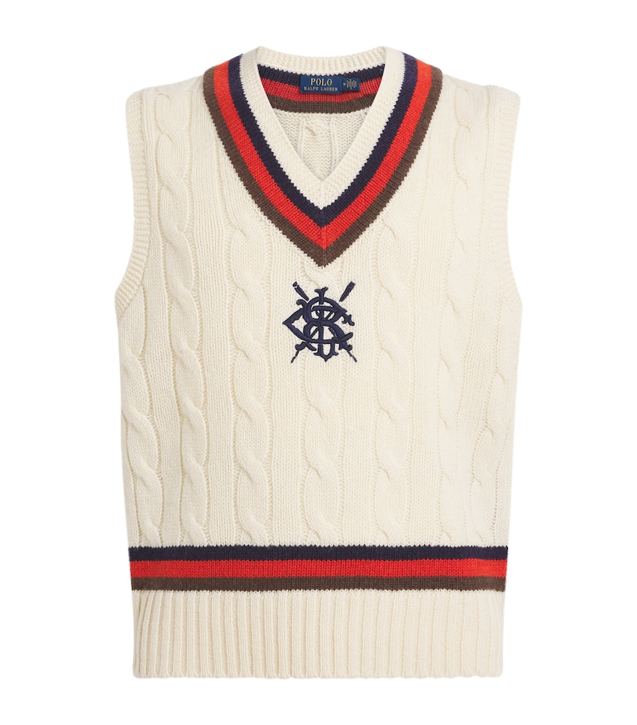 Wool-Blend Cricket Sweater Vest NATURAL Image 1