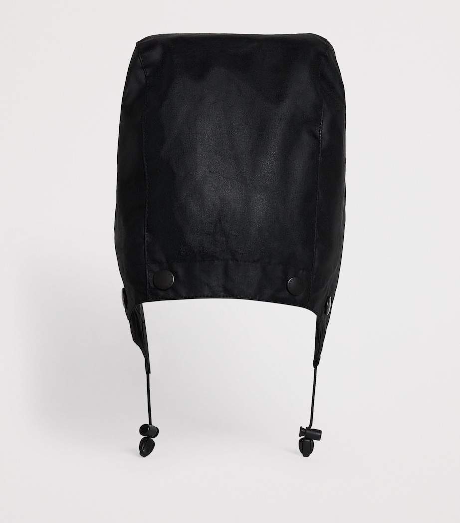 Waxed Cotton Hood BLACK Image 3