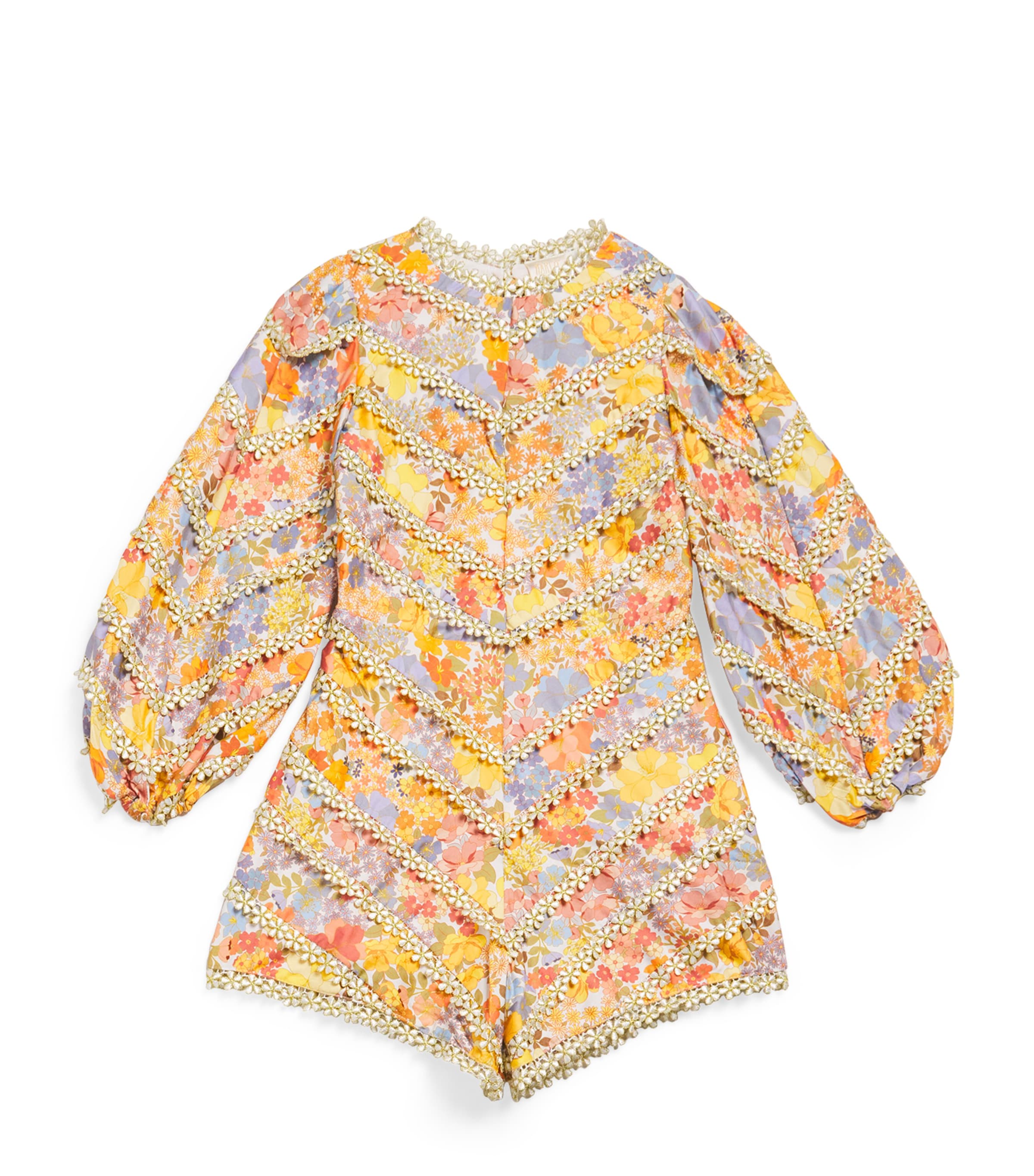 Marlo Cotton Floral Avelle Playsuit In Multi