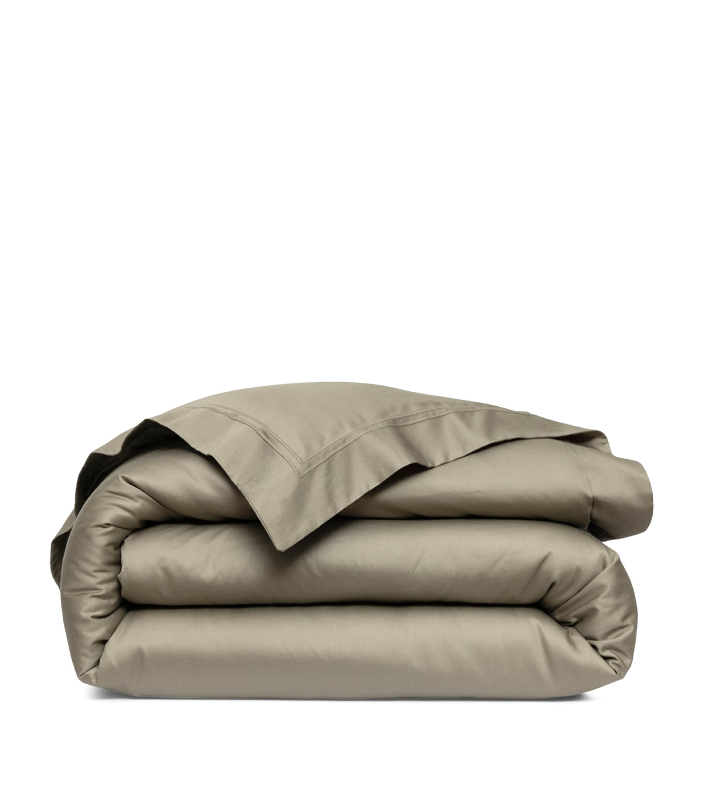 Yves Delorme Triomphe Kaki Single Duvet Cover (140cm x 200cm) Kaki Image 1