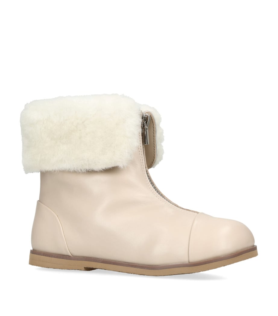 Leather-Shearling Ivy 3.0 Boots CREAM Image 3