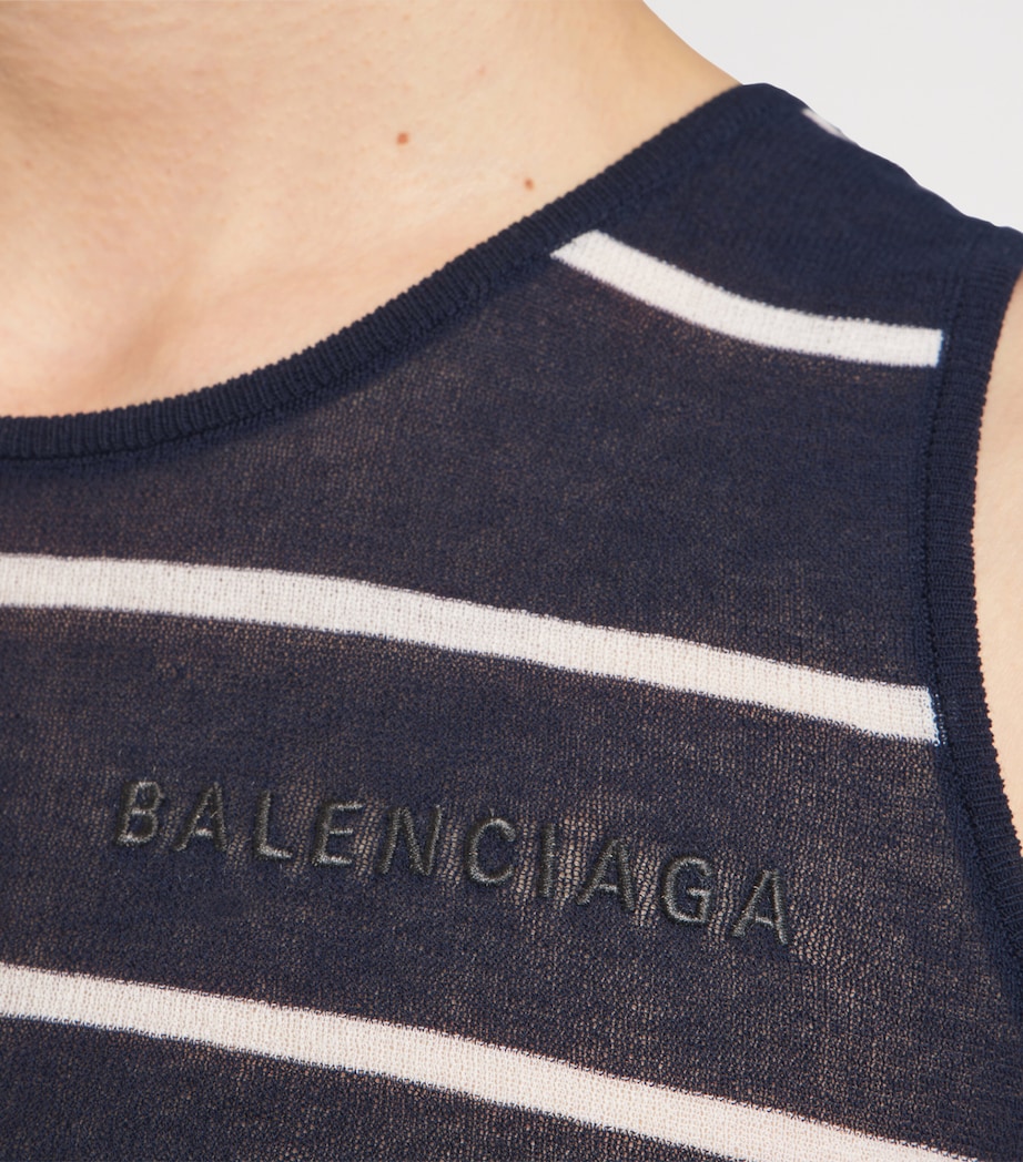 Balenciaga Womens Striped Tank Top Image 6