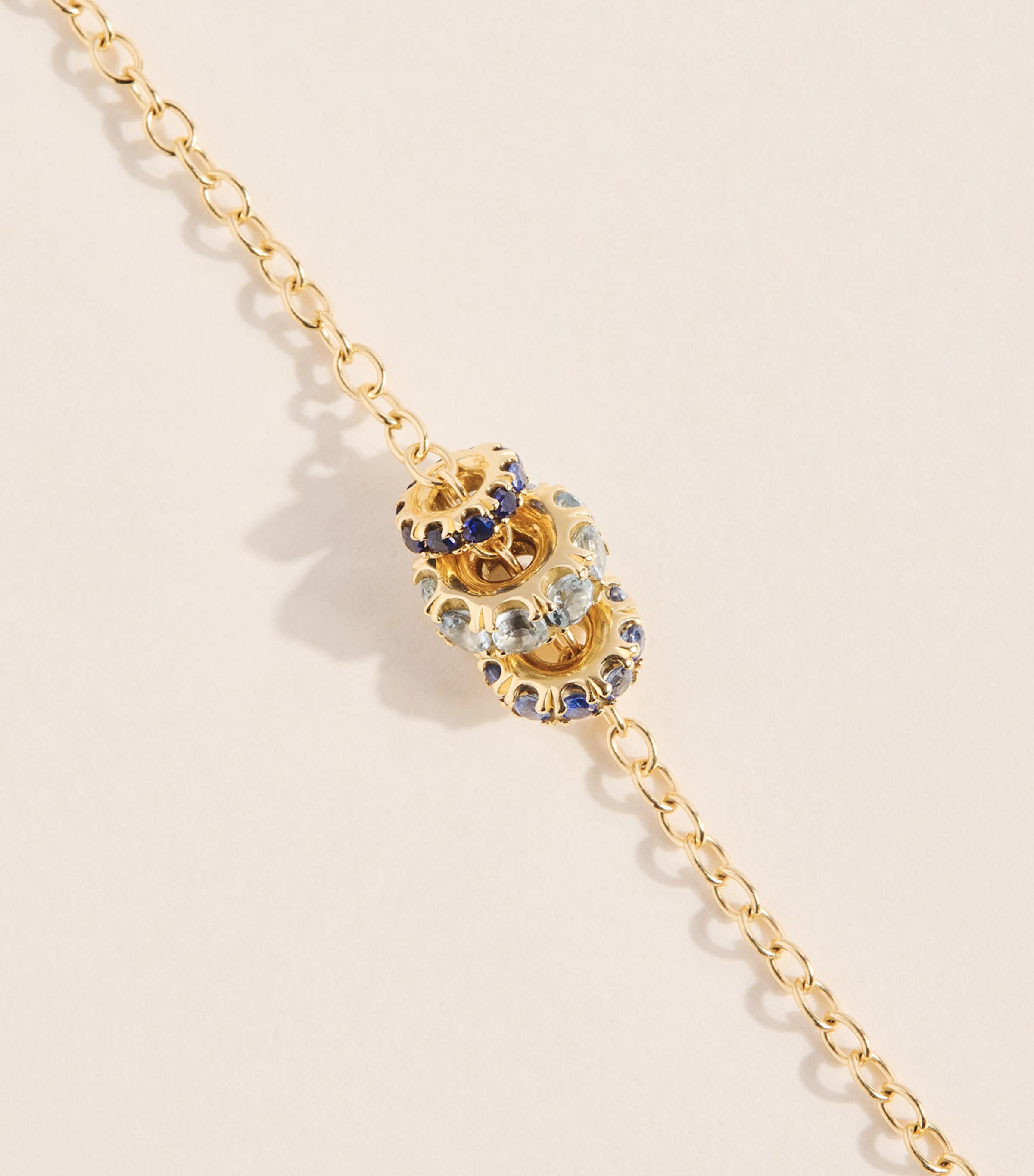 Spinelli Kilcollin Yellow Gold, Sapphire and Aquamarine Vesta Necklace Yellow Gold Image 5