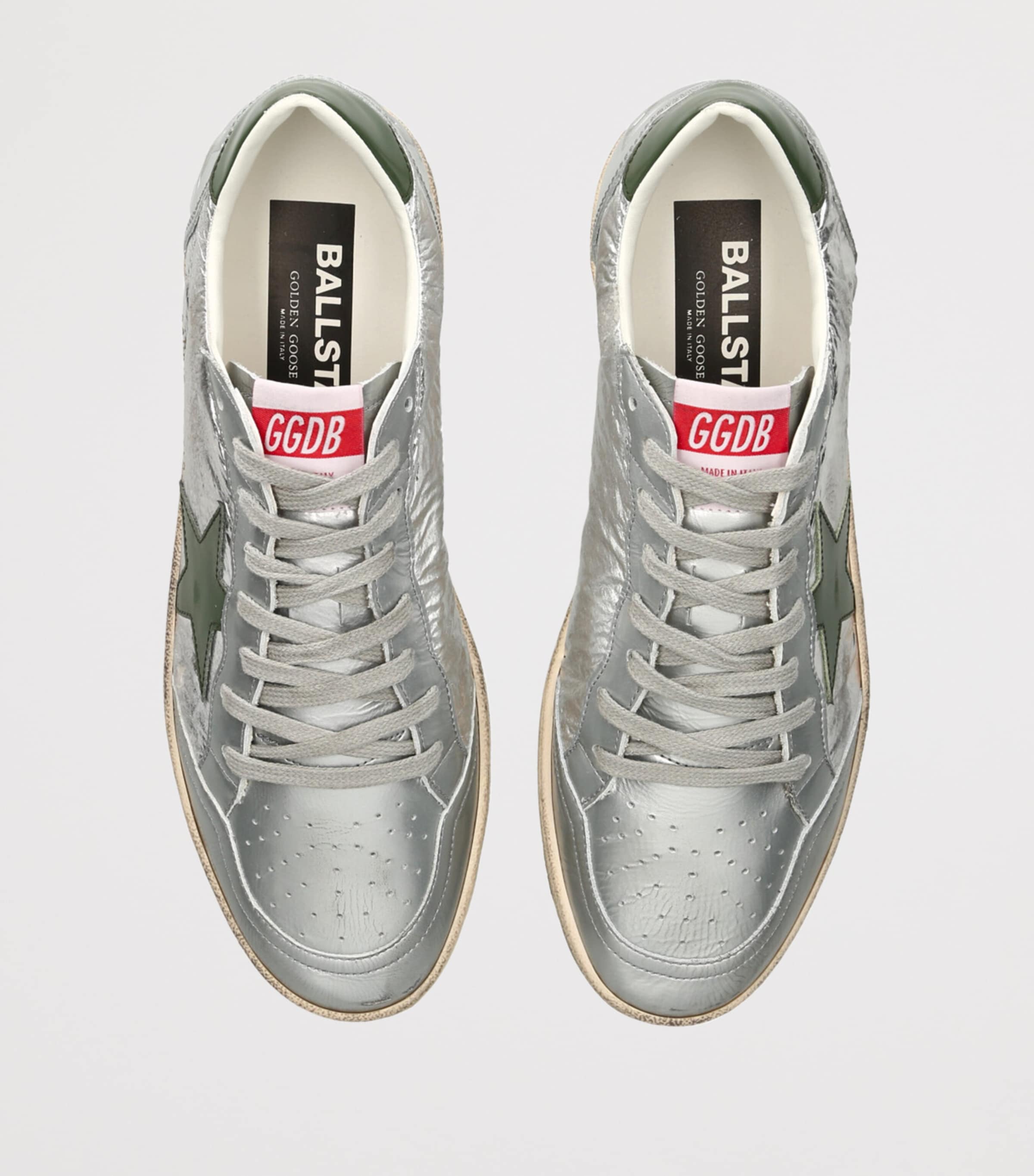 Golden Goose Ball Star Sneakers Silver Com Image 4