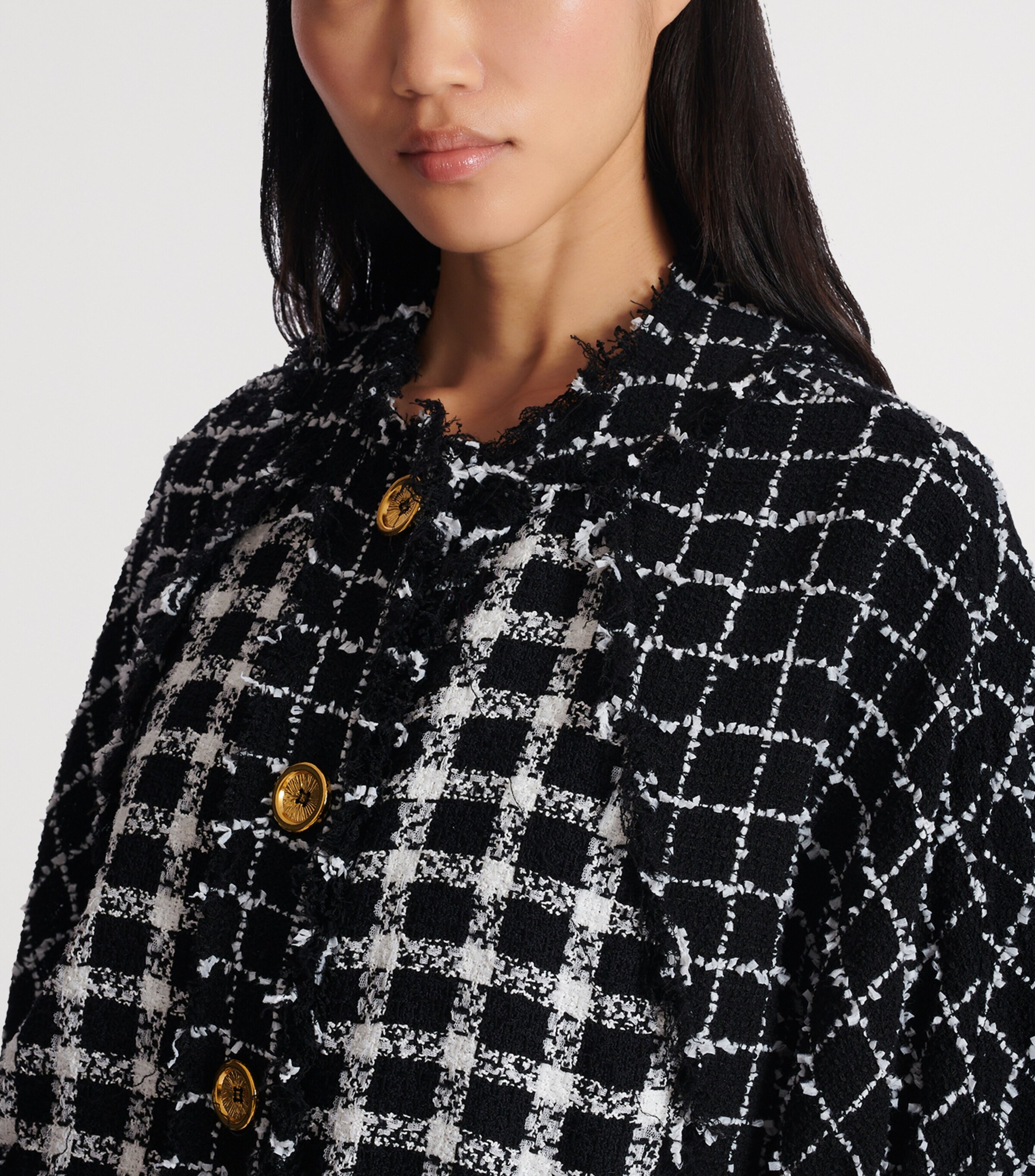 Tweed Bomber Jacket EAB NOIR/BLANC Image 7