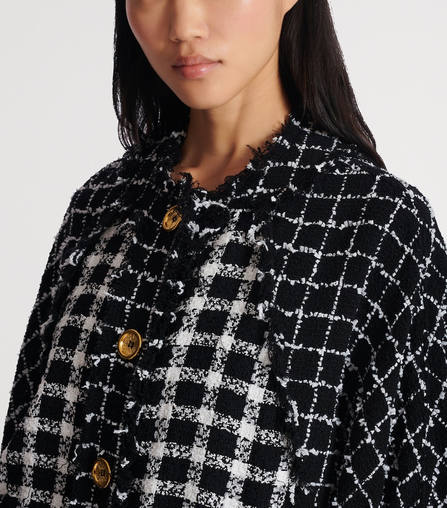 Tweed Bomber Jacket EAB NOIR/BLANC Image 7