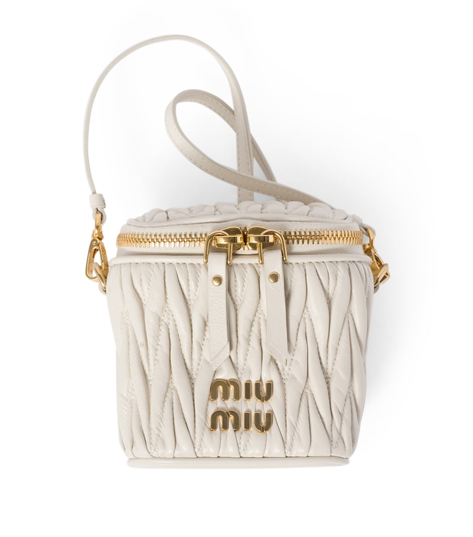 Micro Leather Matelassé Cross-Body Bag F0009 Image 1