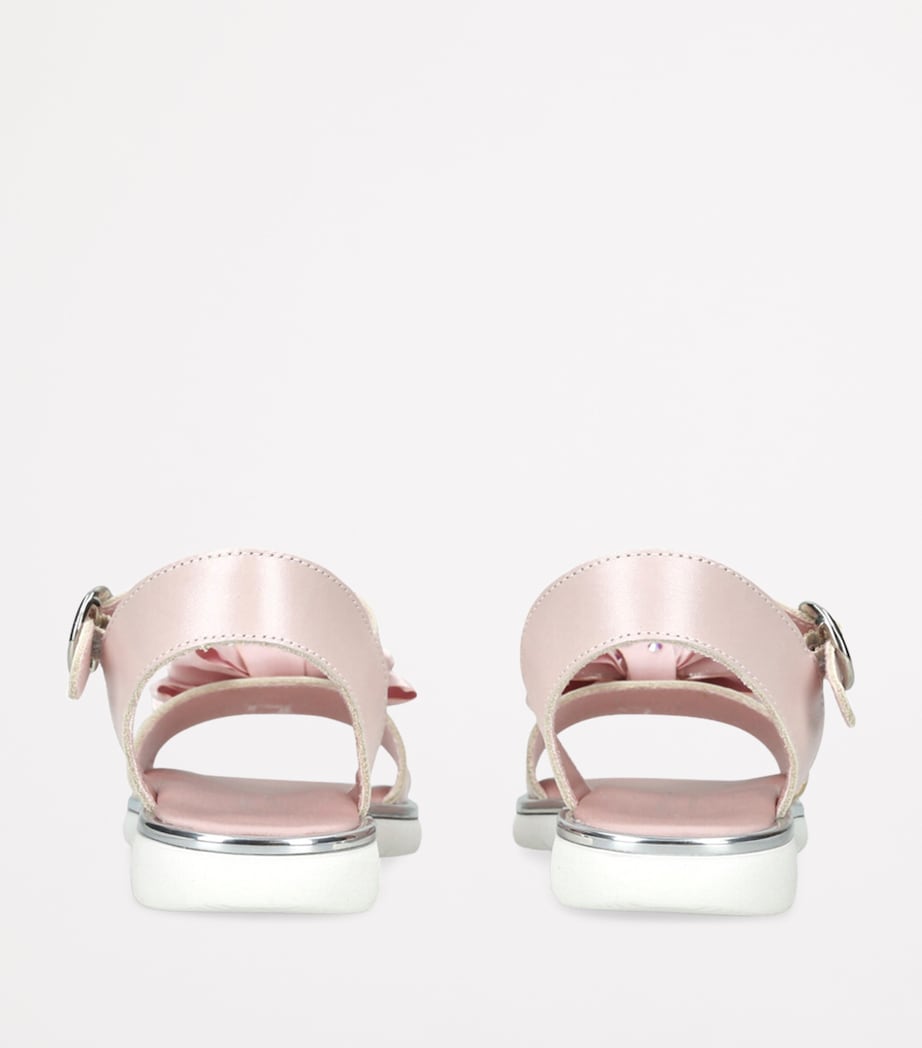 Leather Bow Sandals PINK Image 2