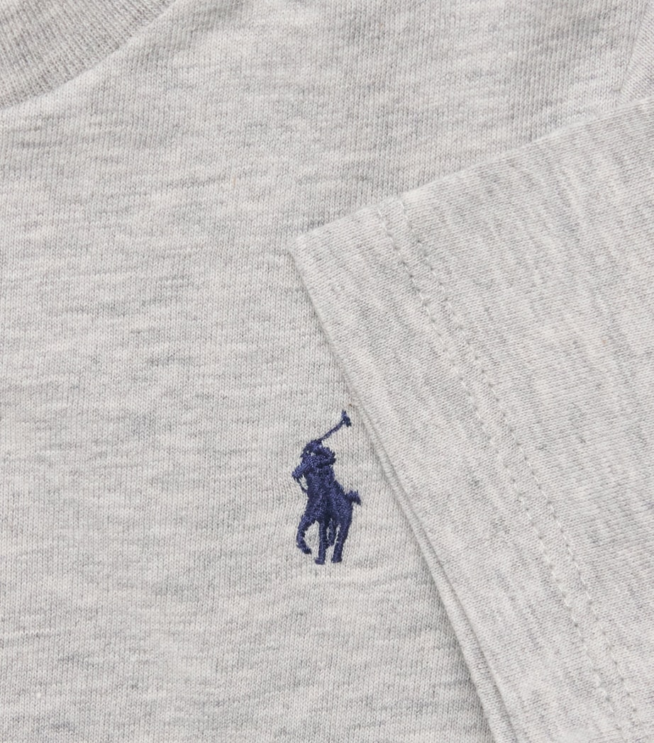 Ralph Lauren Kids Cotton Logo T-Shirt (3-24 Months) Andover Heather Image 3