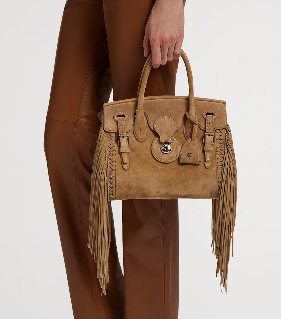 Suede Soft Ricky 27 Top-Handle Bag DARK TAN Image 9