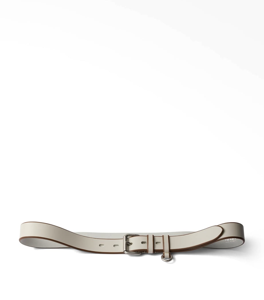 Prada Leather Two-Tone Belt Neutral Image 1
