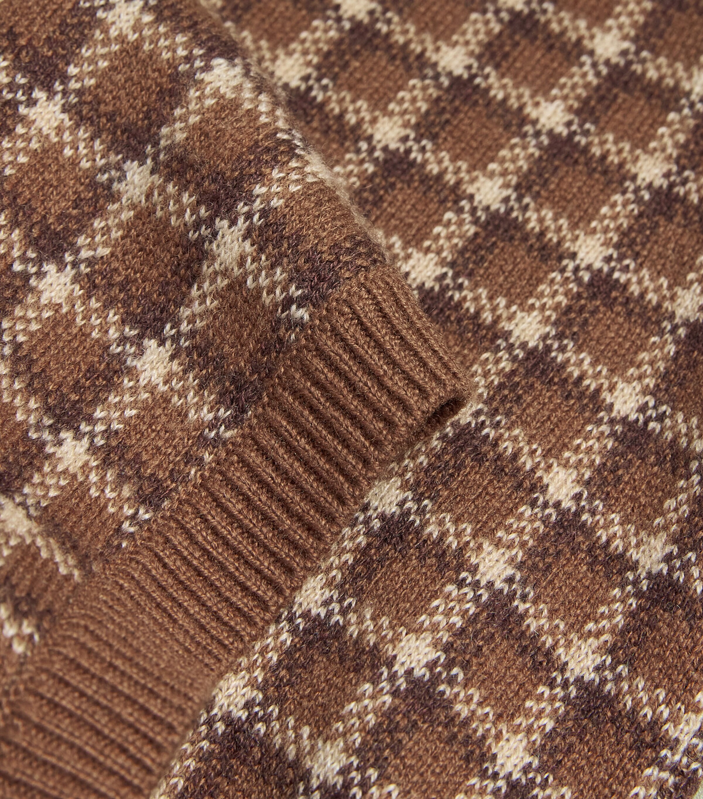 Ralph Lauren Purple Label Mens Cashmere Check Sweater Vest Brown Multi Image 5