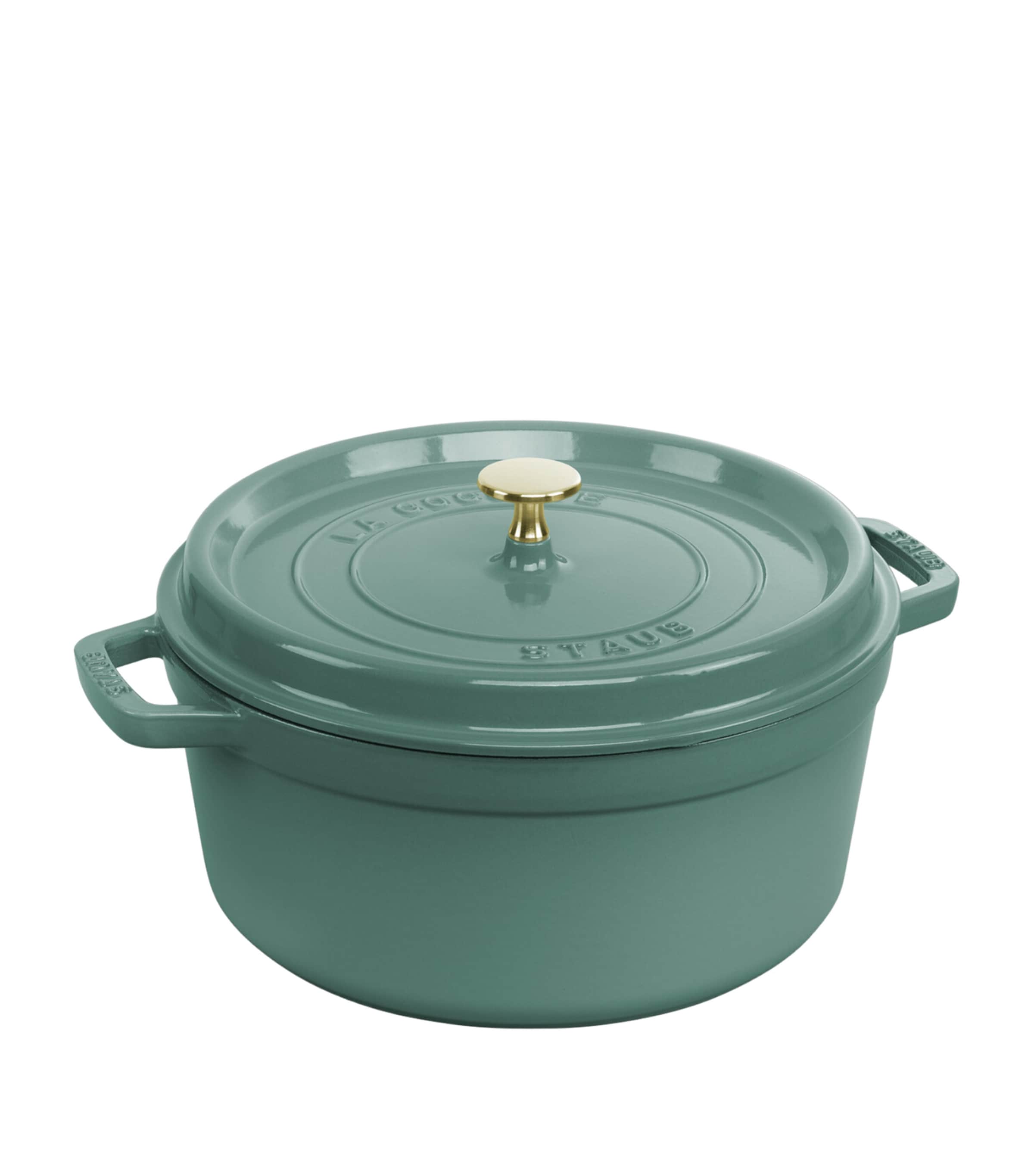 Staub Round Cocotte In Green