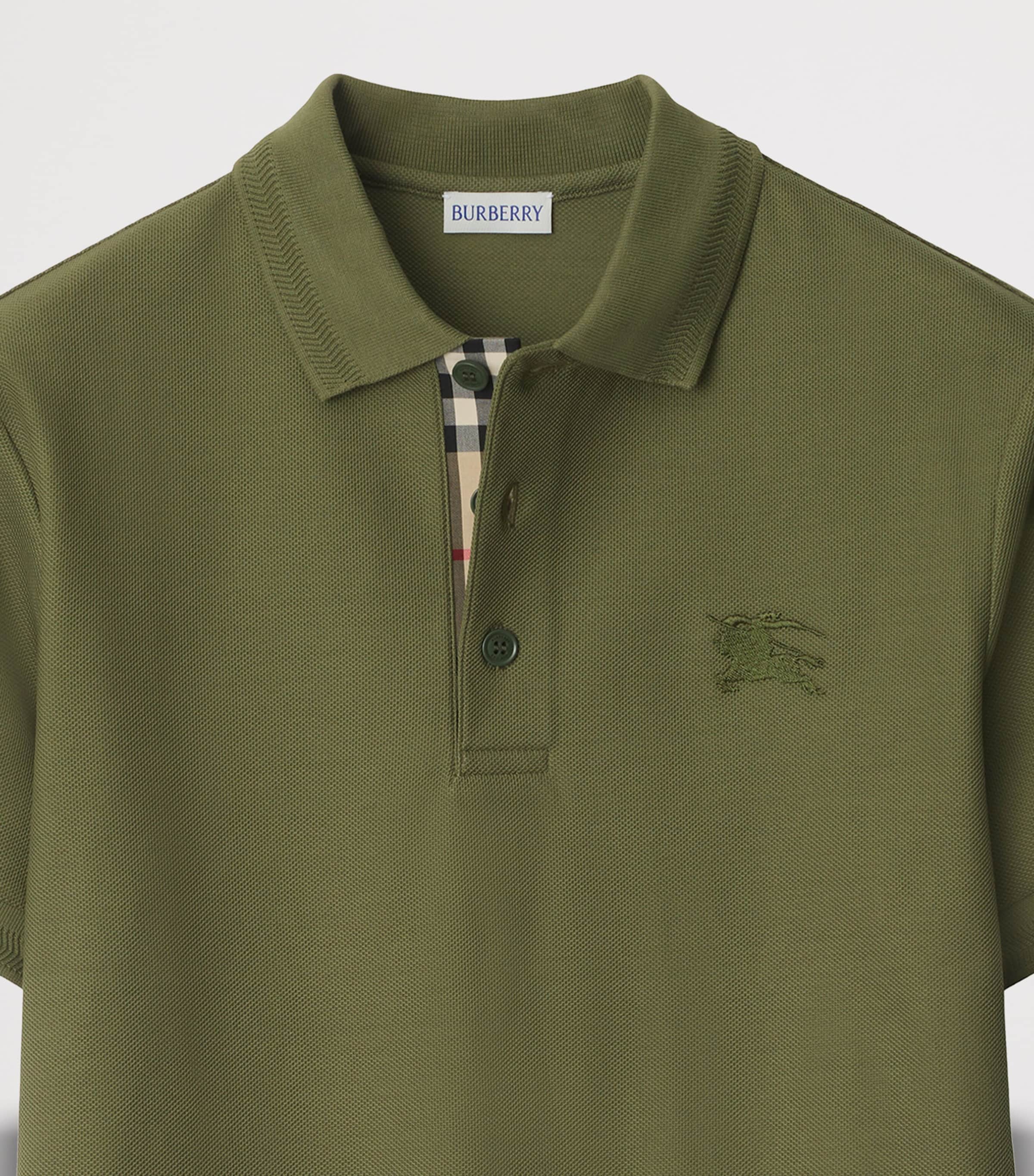 Cotton EKD -Embroidered Polo Shirt OLIVE Image 5