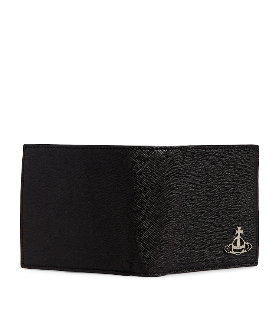 Leather Orb Bifold Wallet N401 BLACK Image 2